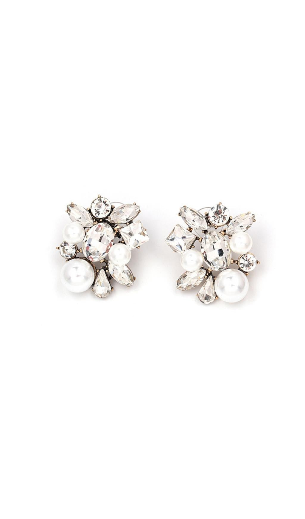 8c88a632c5e0769c6ba349ae1bfb3dff.jpeg Fashionslee Women Almudena Silver Vintage Pearl Rhinestone Earrings
