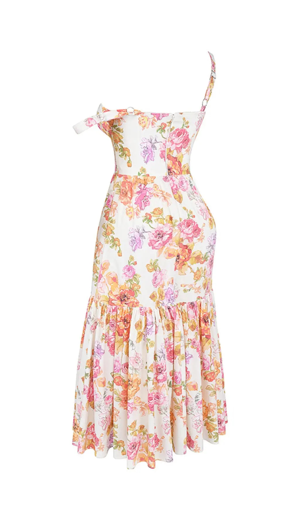 TRENDING IVORY FLORAL MIDI SUNDRESS - OWNCI TRENDING IVORY FLORAL MIDI SUNDRESS - OWNCI
