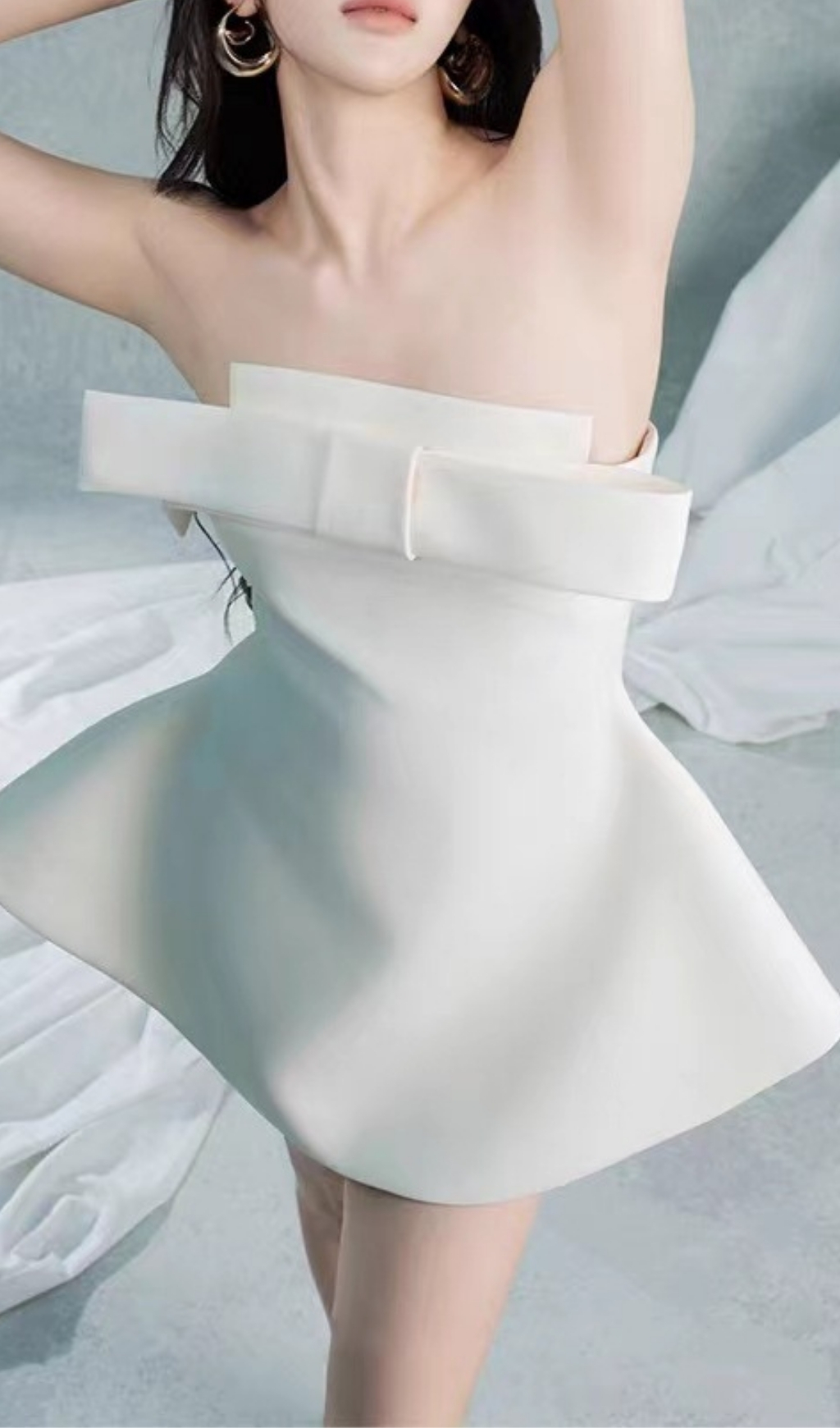 8c9dfc1f341708f5403b99b212c225ed.jpg Fashionslee Women Erelah Strapless Bowknot Mini Dress