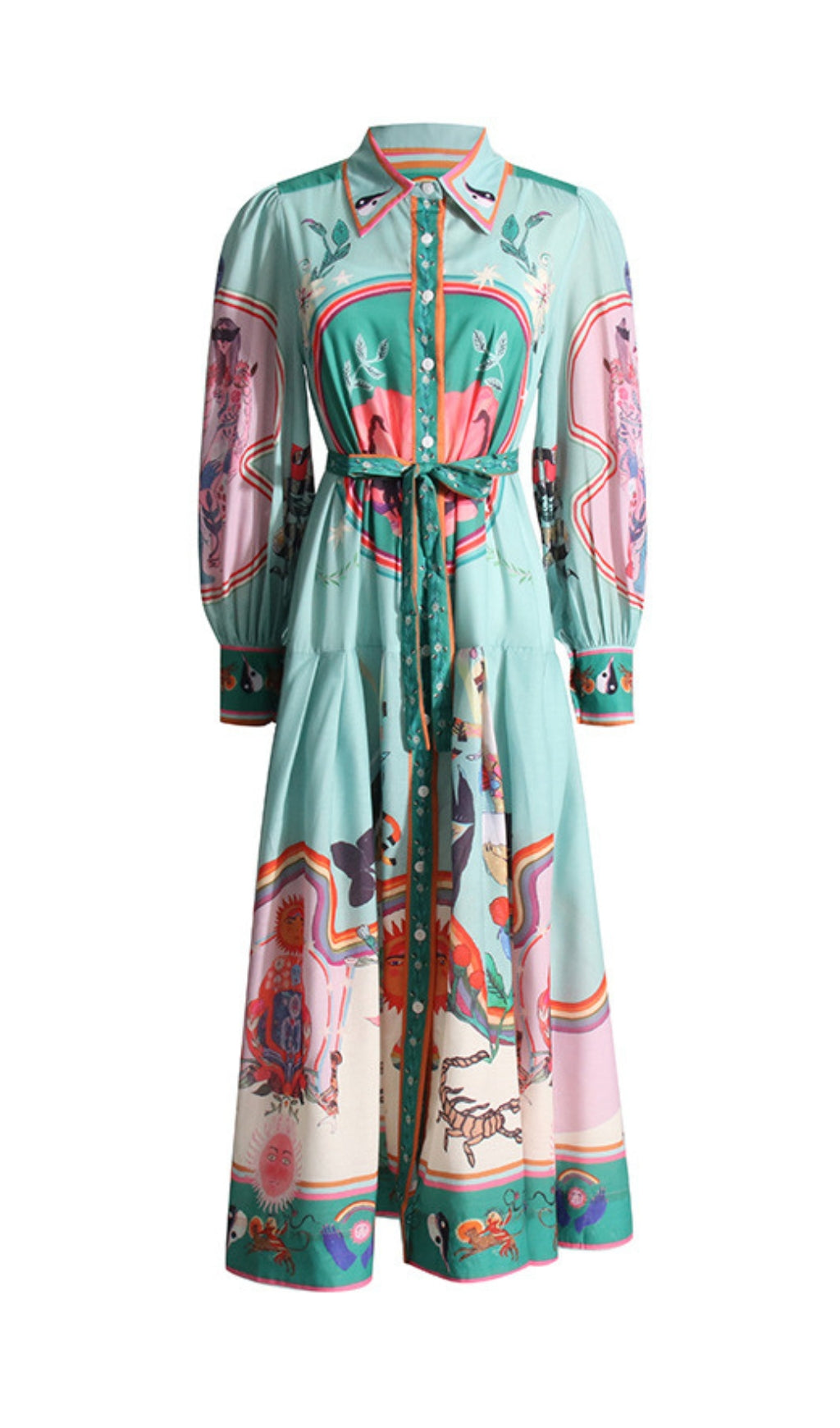 8ca4d532b615f1152de1206ca4906cae.jpeg Fashionslee Women Apollonia Belted Printed Shirt Dress