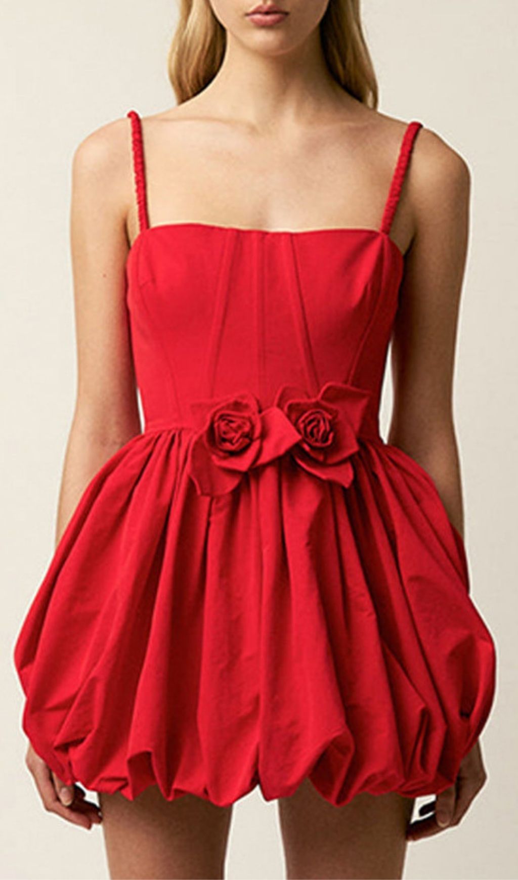 8cc08bc07a451740835e87108079c998.jpg Fashionslee Women Keana Red Strappy Flower Mini Dress