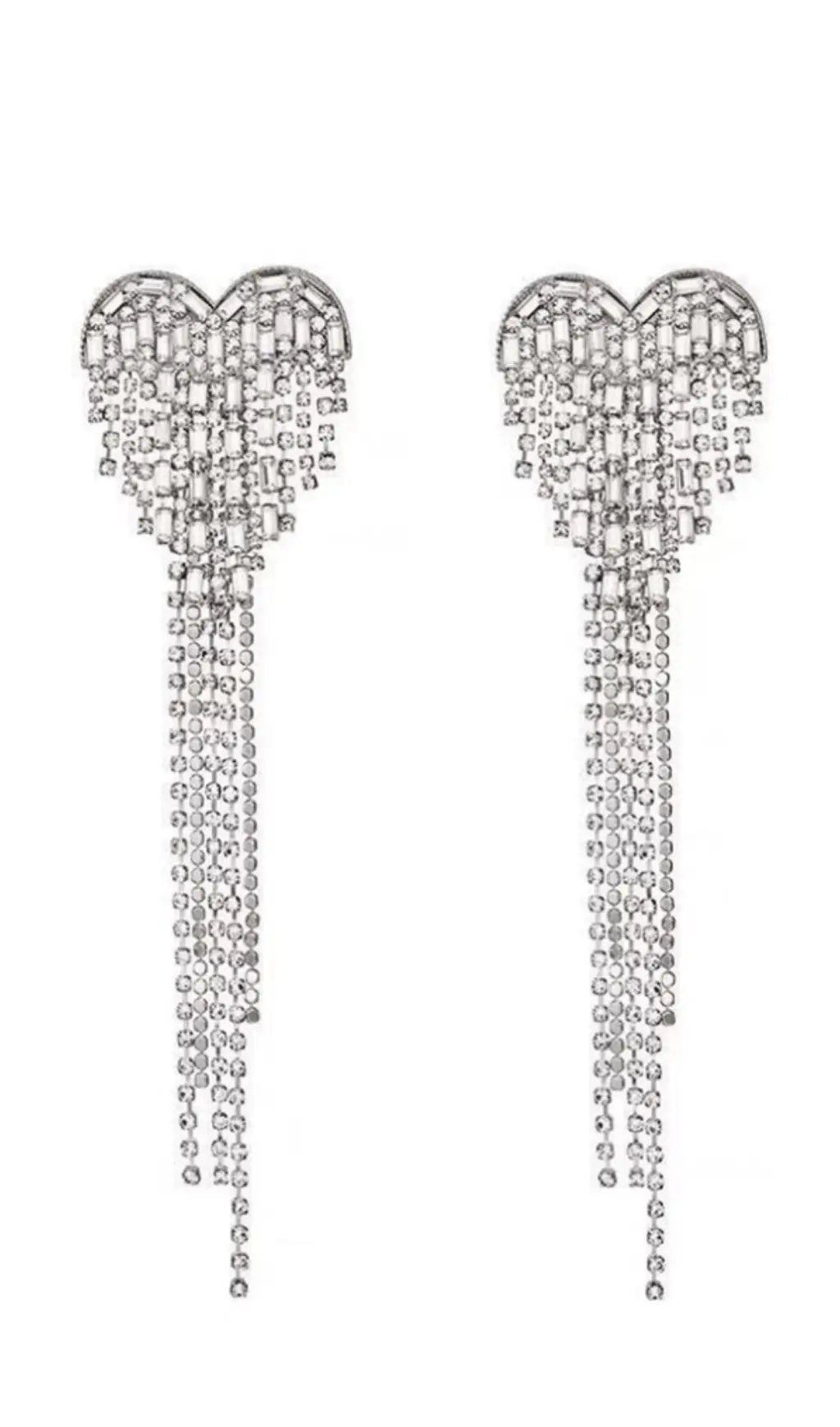 Fashionslee Women Heart Tassel Earrings