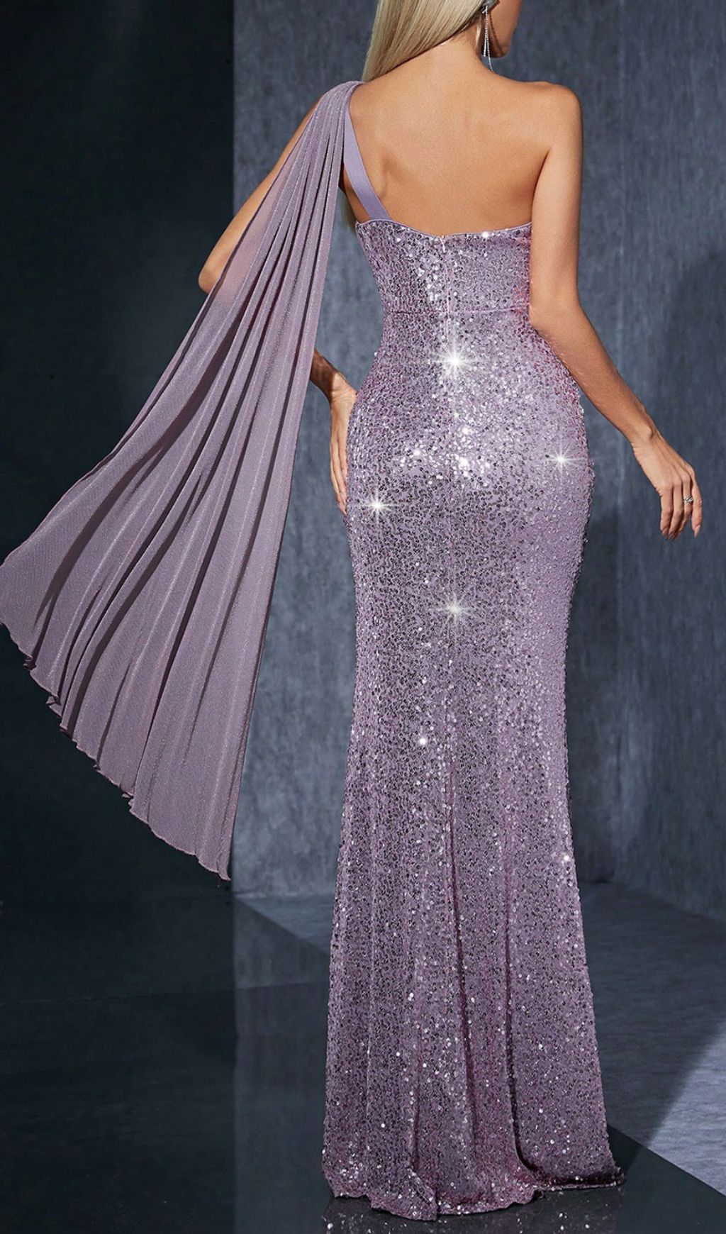 Fashionslee Women Helmi Sequin Mesh Maxi Dress