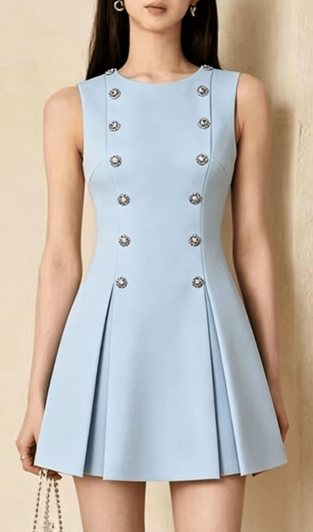 Fashionslee Women Kim Blue Sleeveless Mini Dress