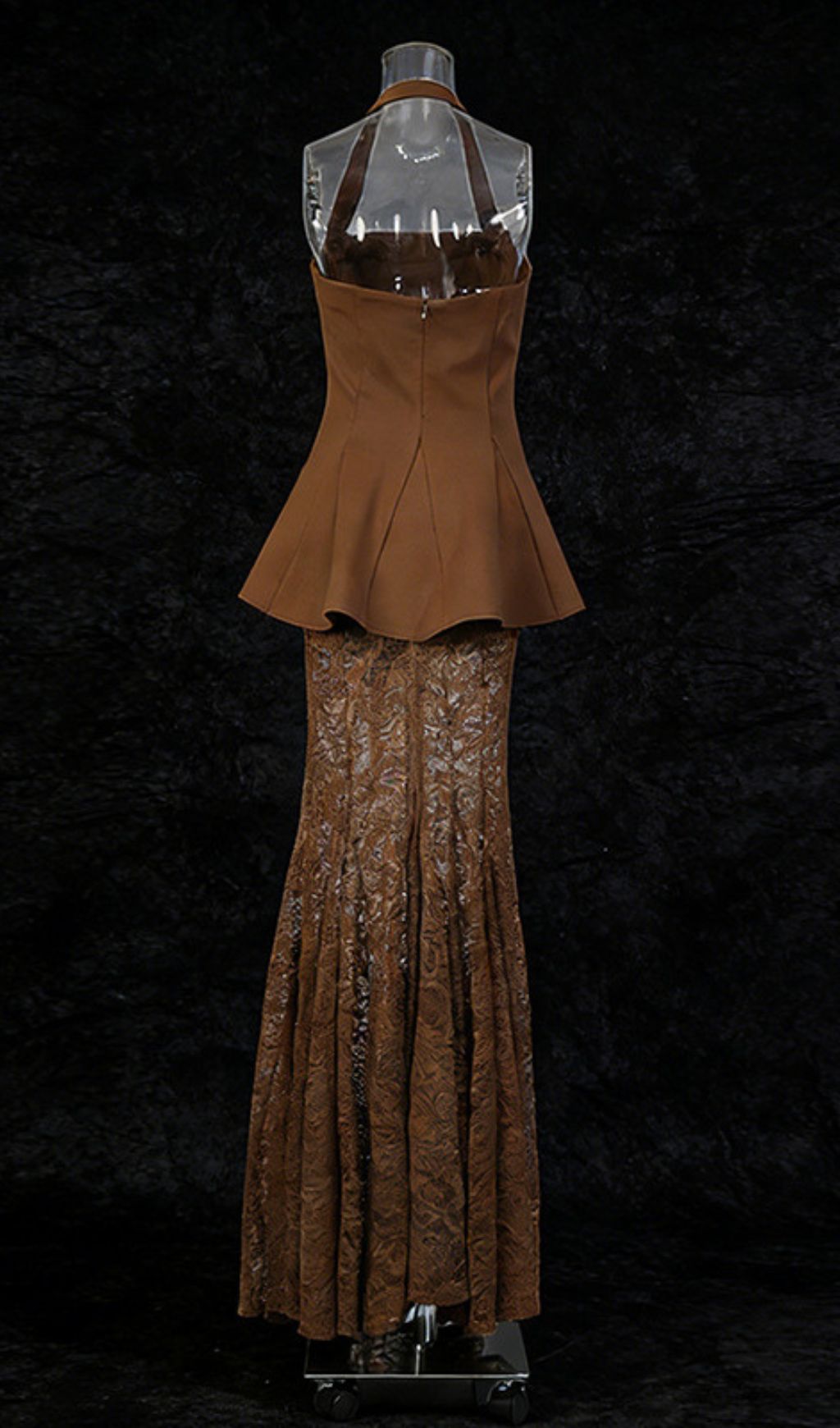 8d05aa40e7b287b2e0beeefc8413afe5.jpg Fashionslee Women Janiah Halter & Lace Maxi Skirt Set
