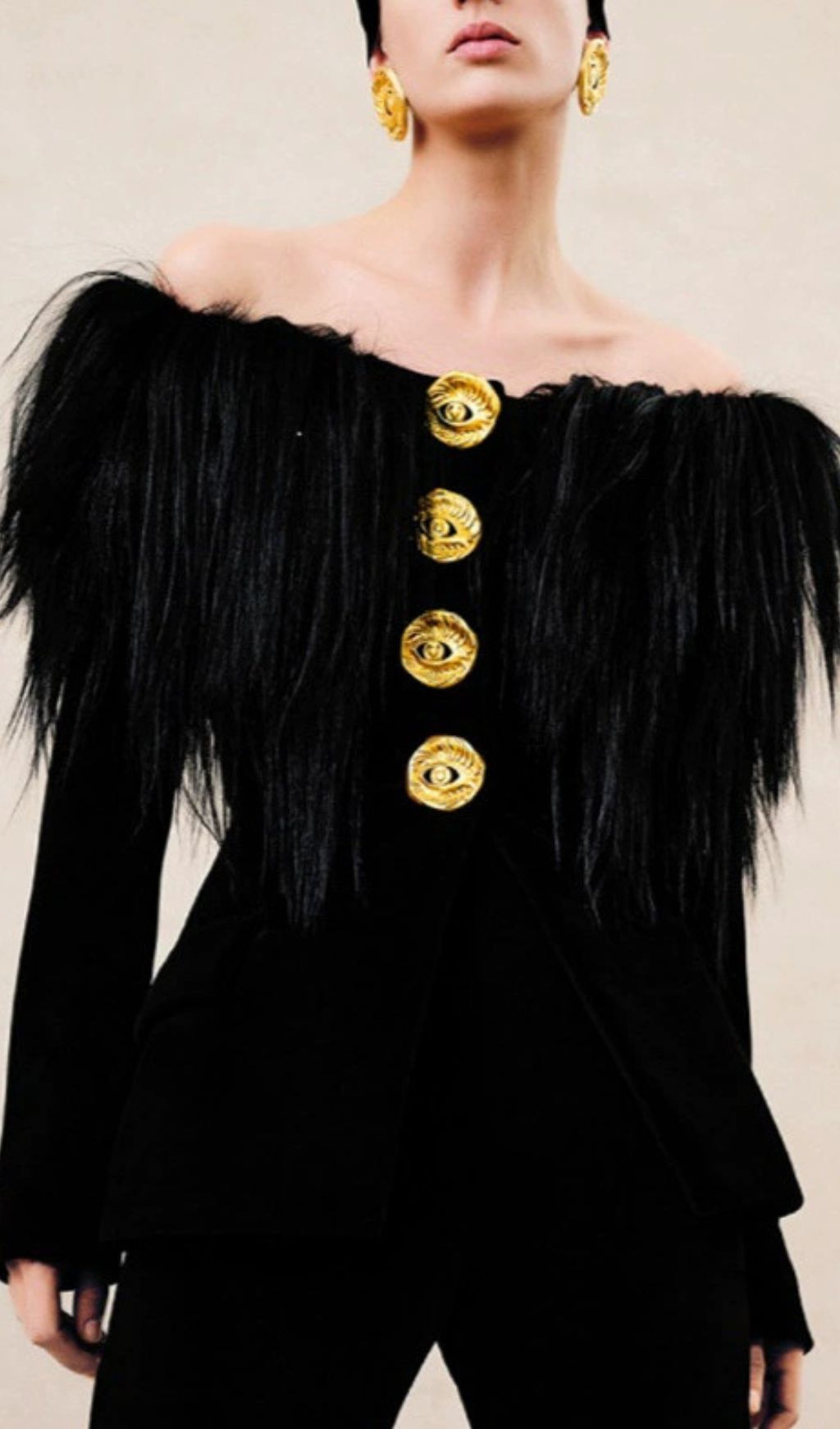 8d0be5a0cff402319733dee2698a180f.jpg Fashionslee Women Hyunh Black Off-Shoulder Blazer