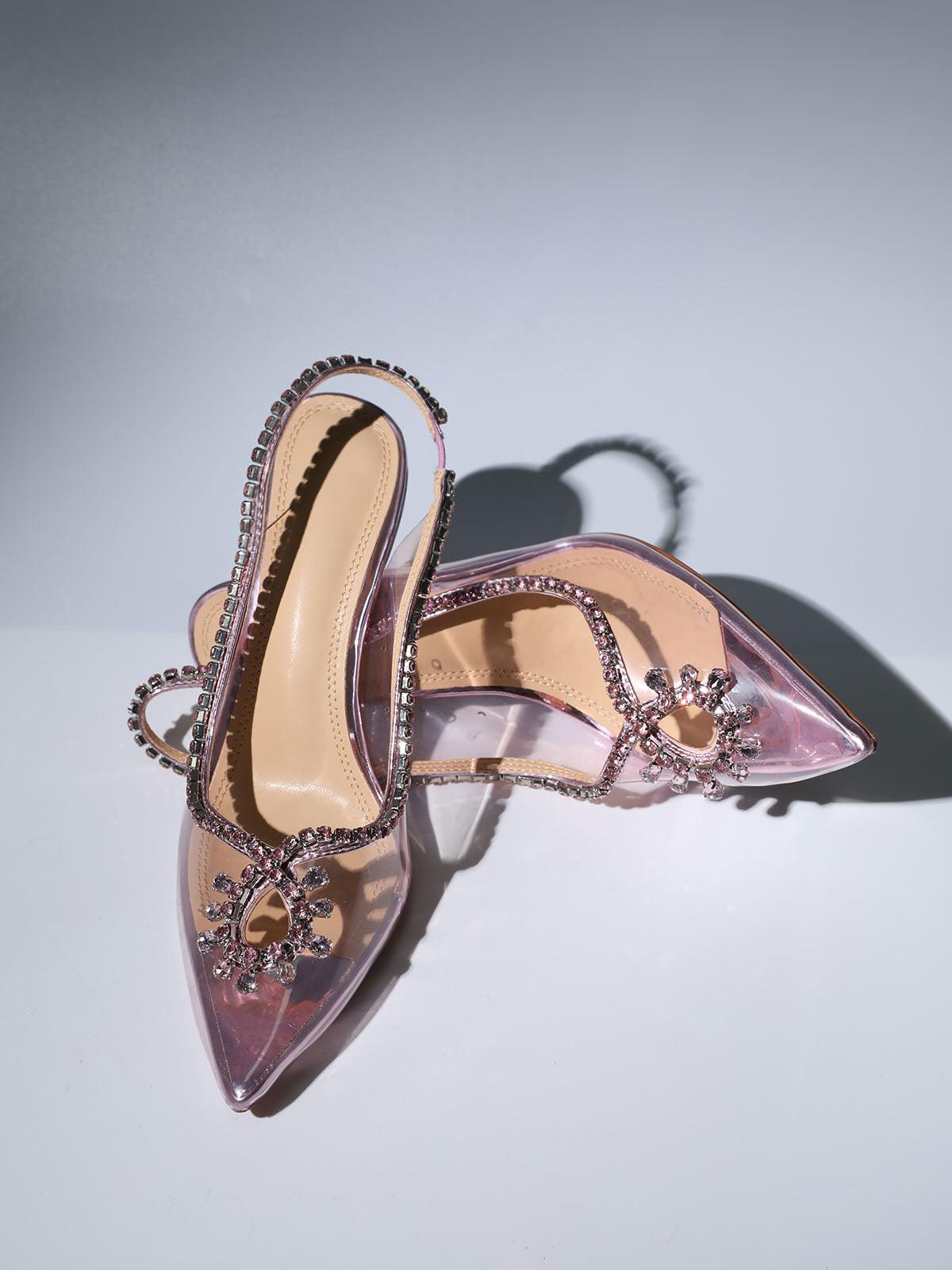 8d3caf592b0ca7128f692dd65b7f835b.jpeg Fashionslee Women Crystal Cutout Embellished Pumps In Pink