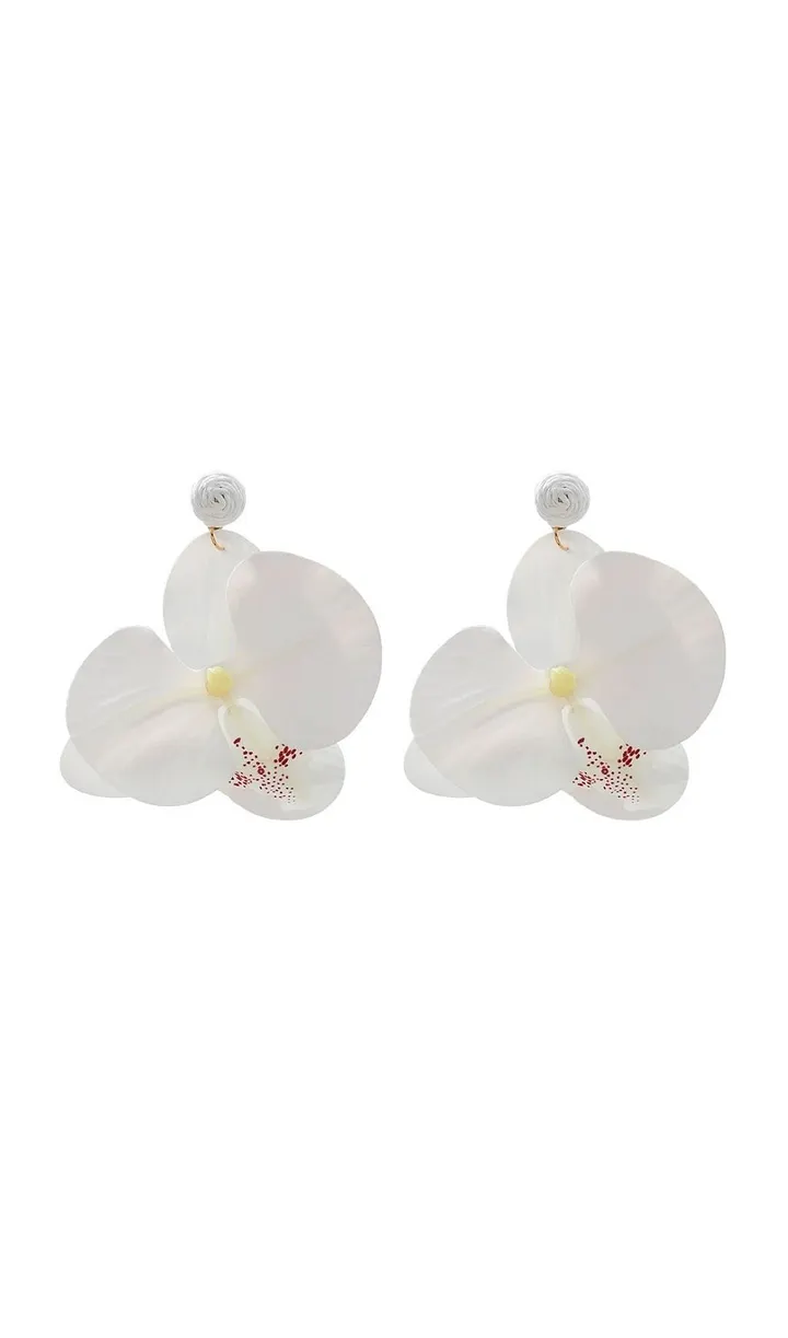TRENDING WHITE FLOWER DROP EARRINGS - OWNCI TRENDING WHITE FLOWER DROP EARRINGS - OWNCI