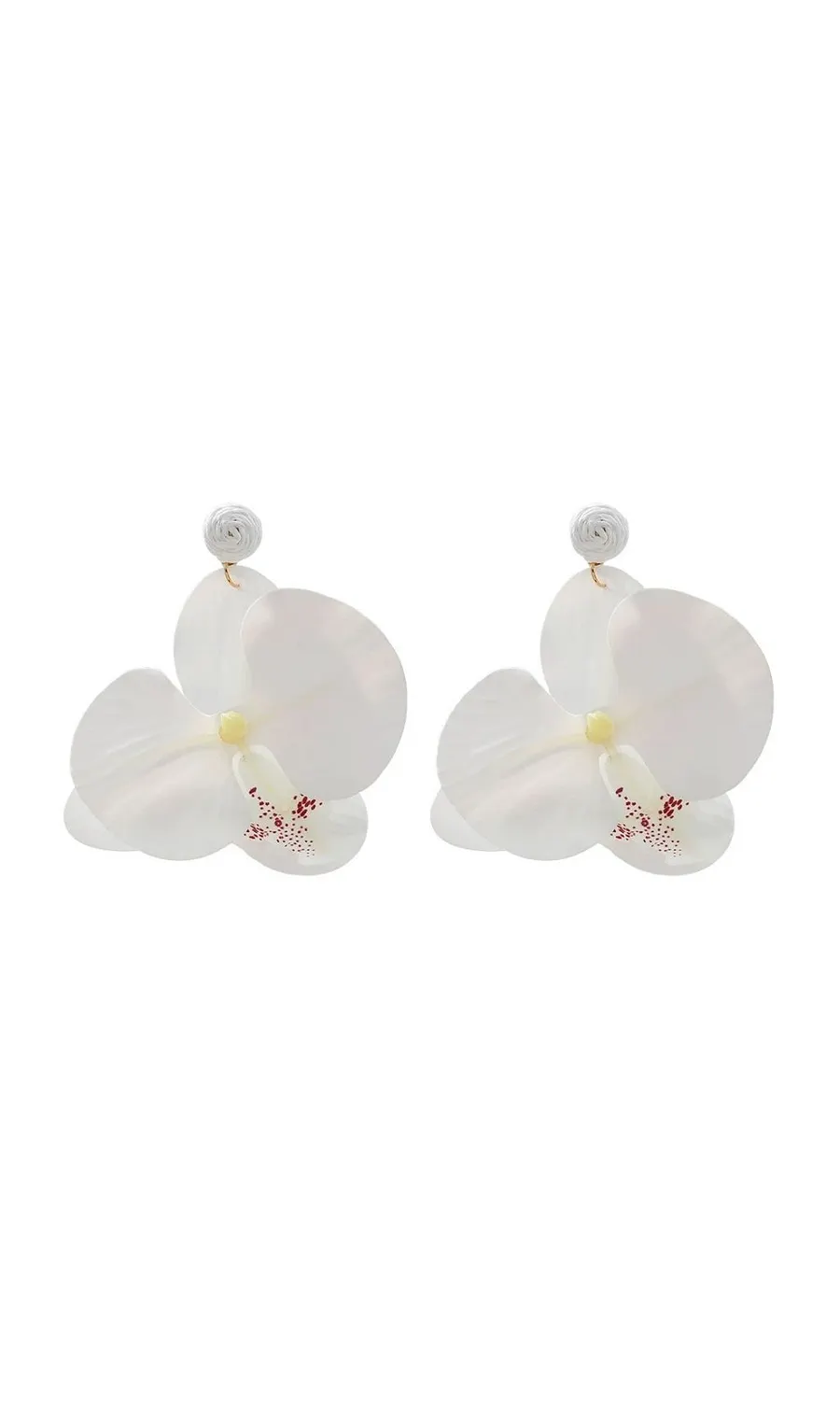 TRENDING WHITE FLOWER DROP EARRINGS - OWNCI