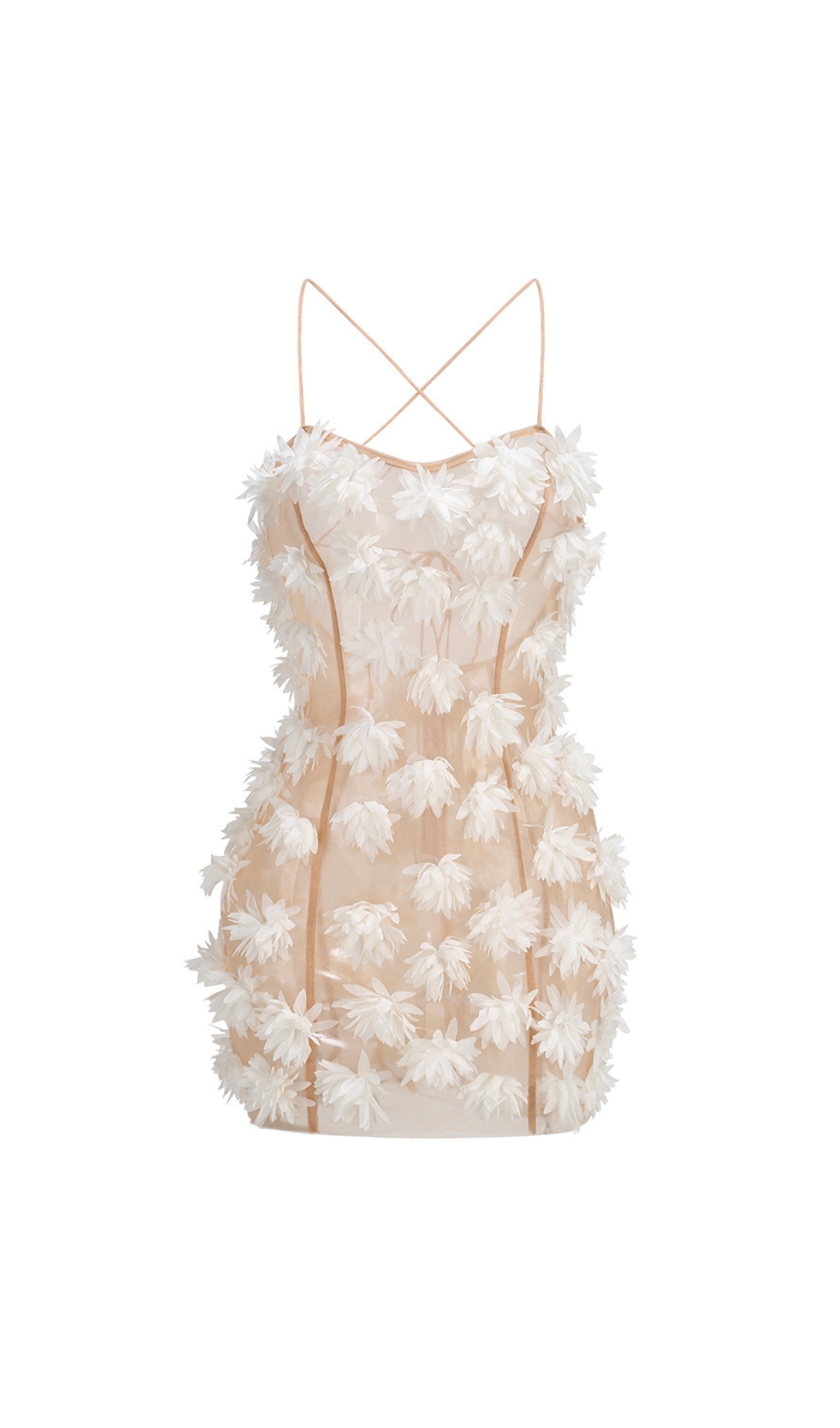 8d8524150b8c541df79eebedf7114867.jpg Fashionslee Women Briseis Flower Embellished Mini Dress