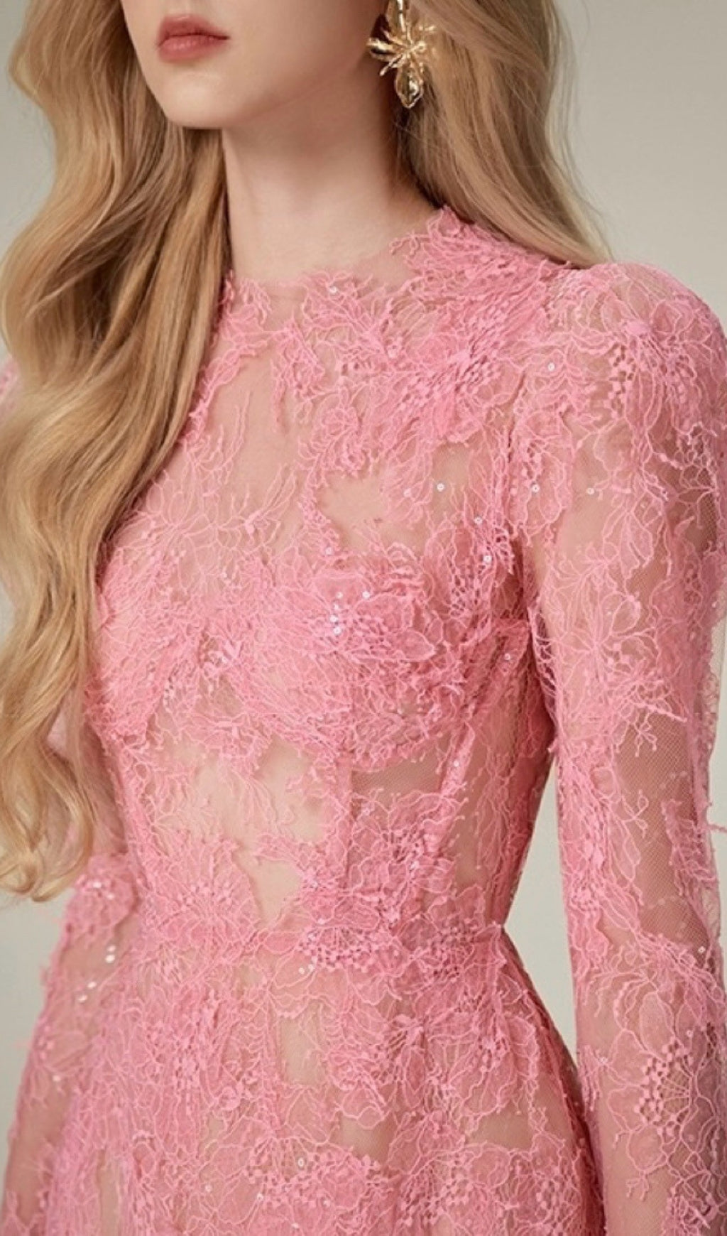 Fashionslee Women Adri Lace Embroidery Mini Dress