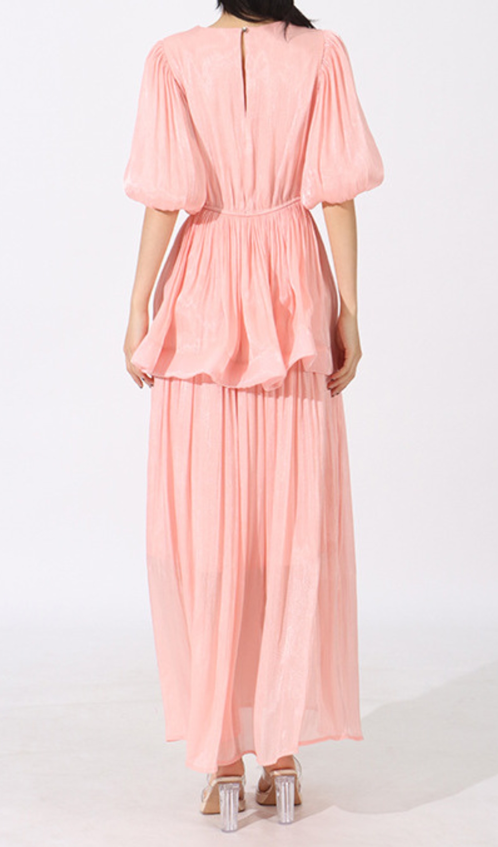 Fashionslee Women Elana Puff Sleeve Maxi Dress