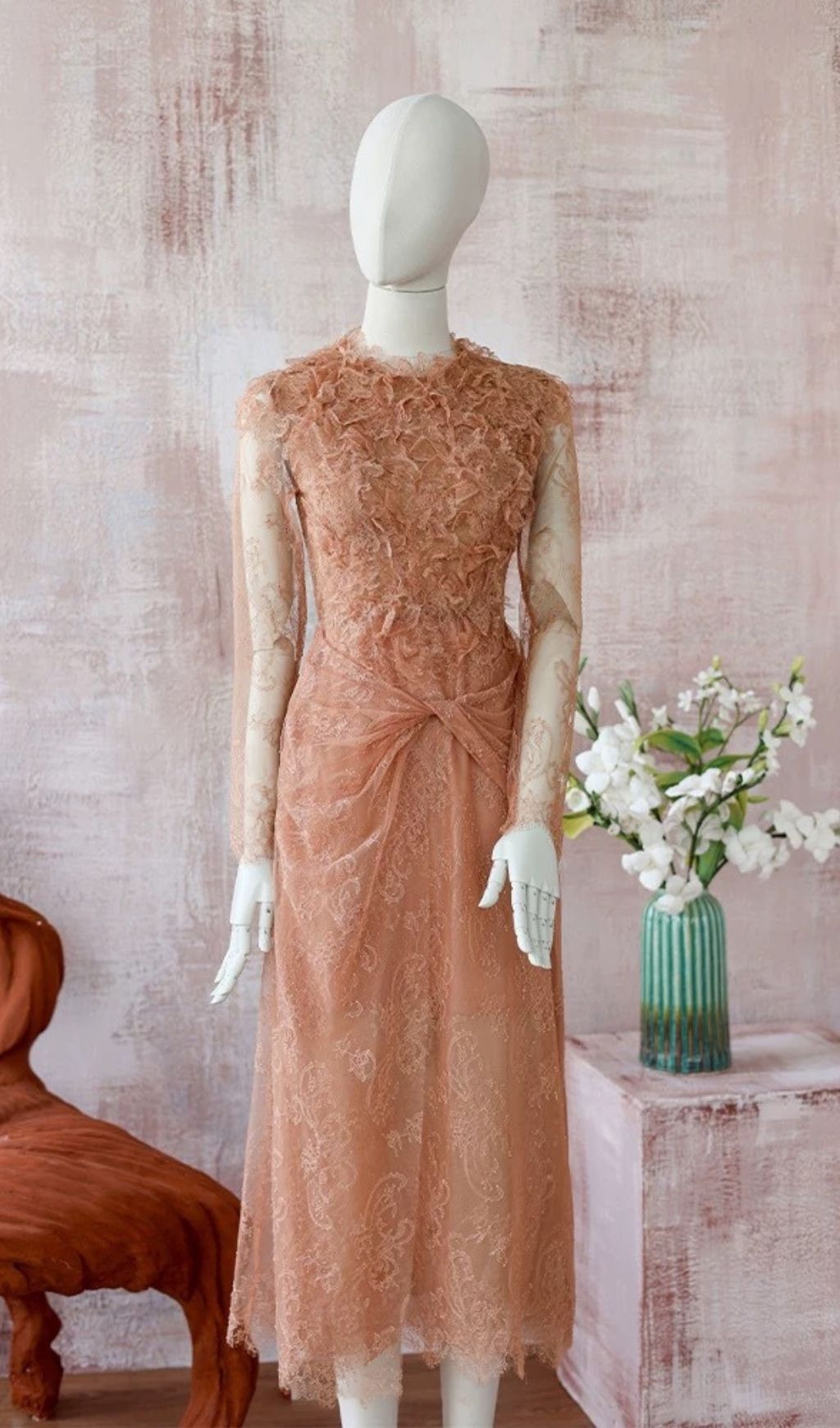 8dc673a64ce4c79e02a7e585ce98f9b9.jpg Fashionslee Women Jamar Lace Long Sleeve Midi Dress