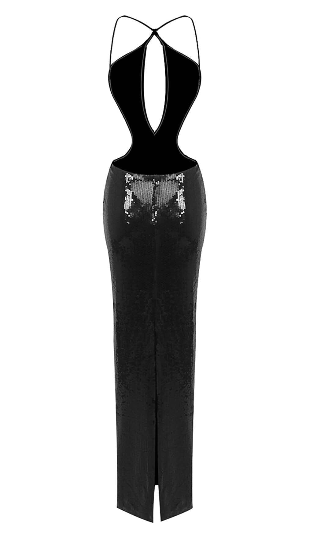 8ddeee4c9a3dc90ef61e27563f19cded.jpeg Fashionslee Women Front Cutout Backless Maxi Dress In Black