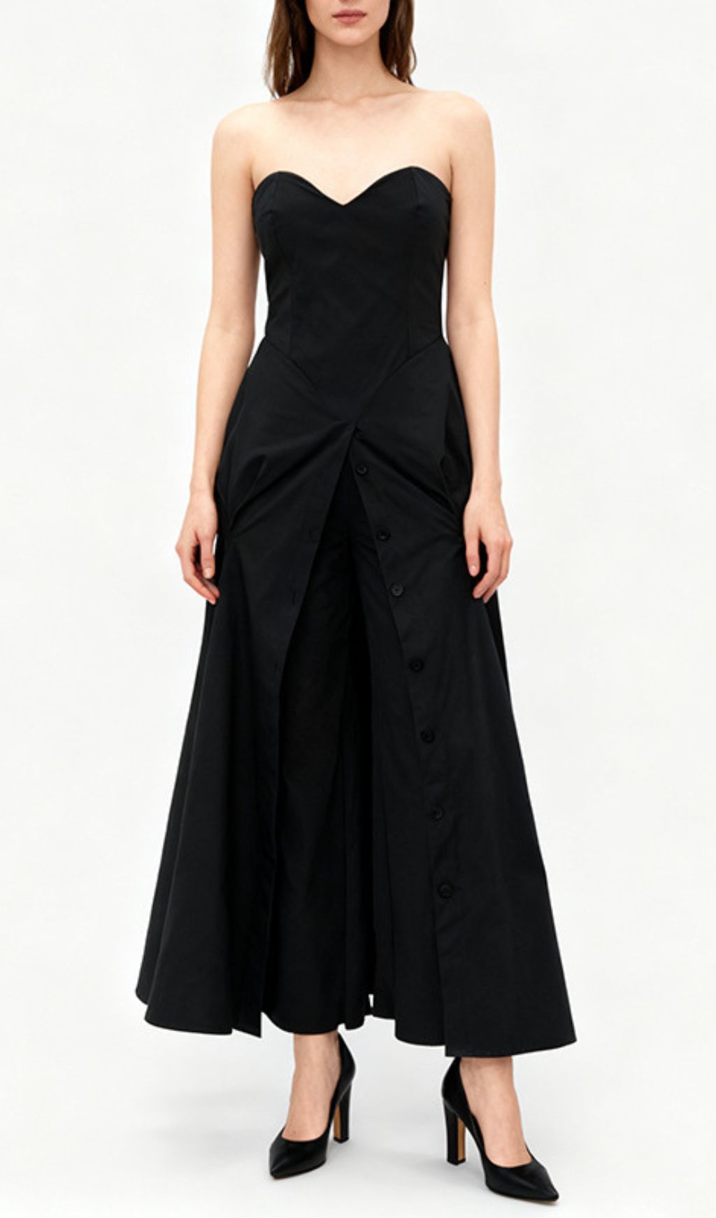 Fashionslee Women Jakub Black Strapless Maxi Dress