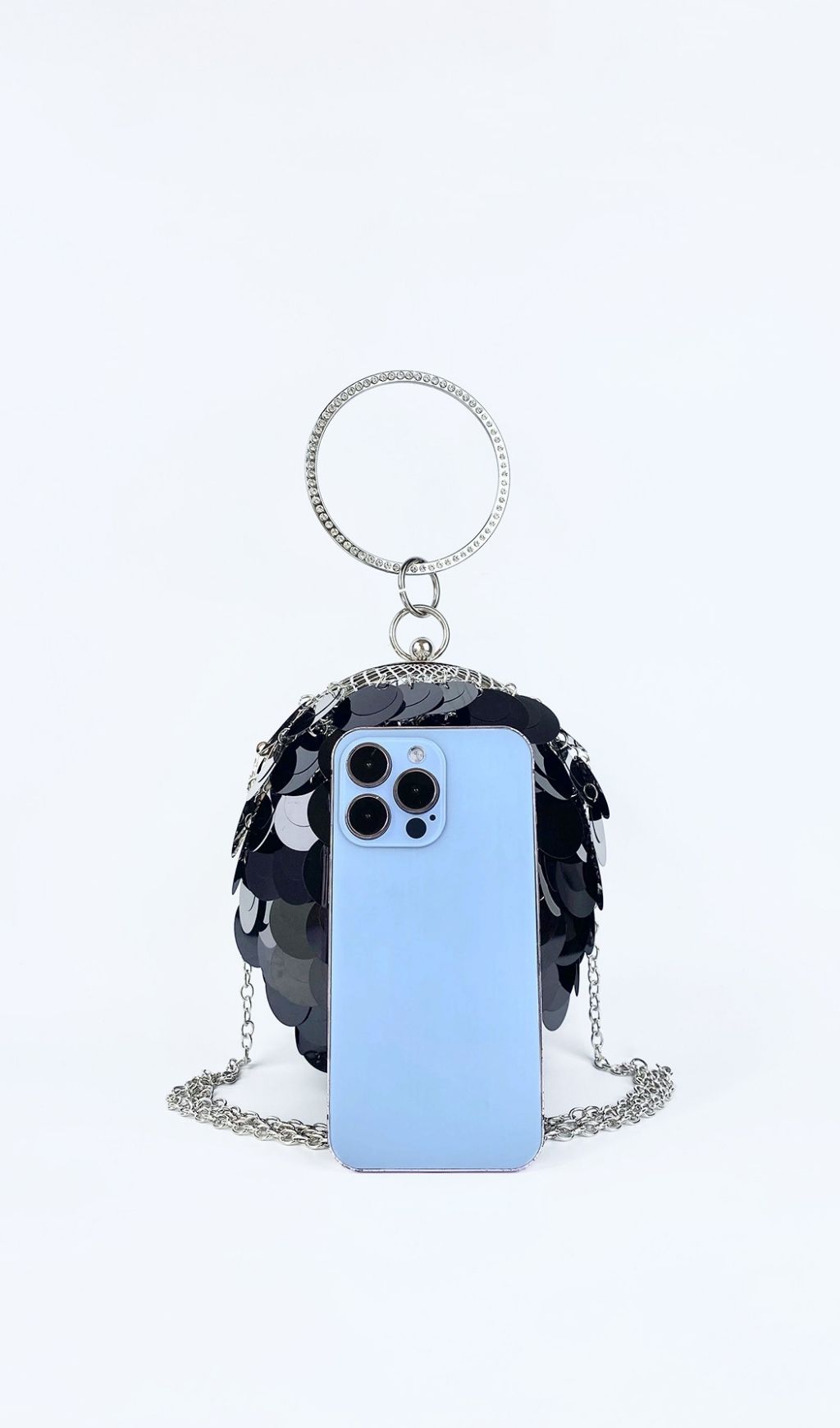 VIRAL BLACK SEQUIN CLUTCH BAG - OWNCI VIRAL BLACK SEQUIN CLUTCH BAG - OWNCI