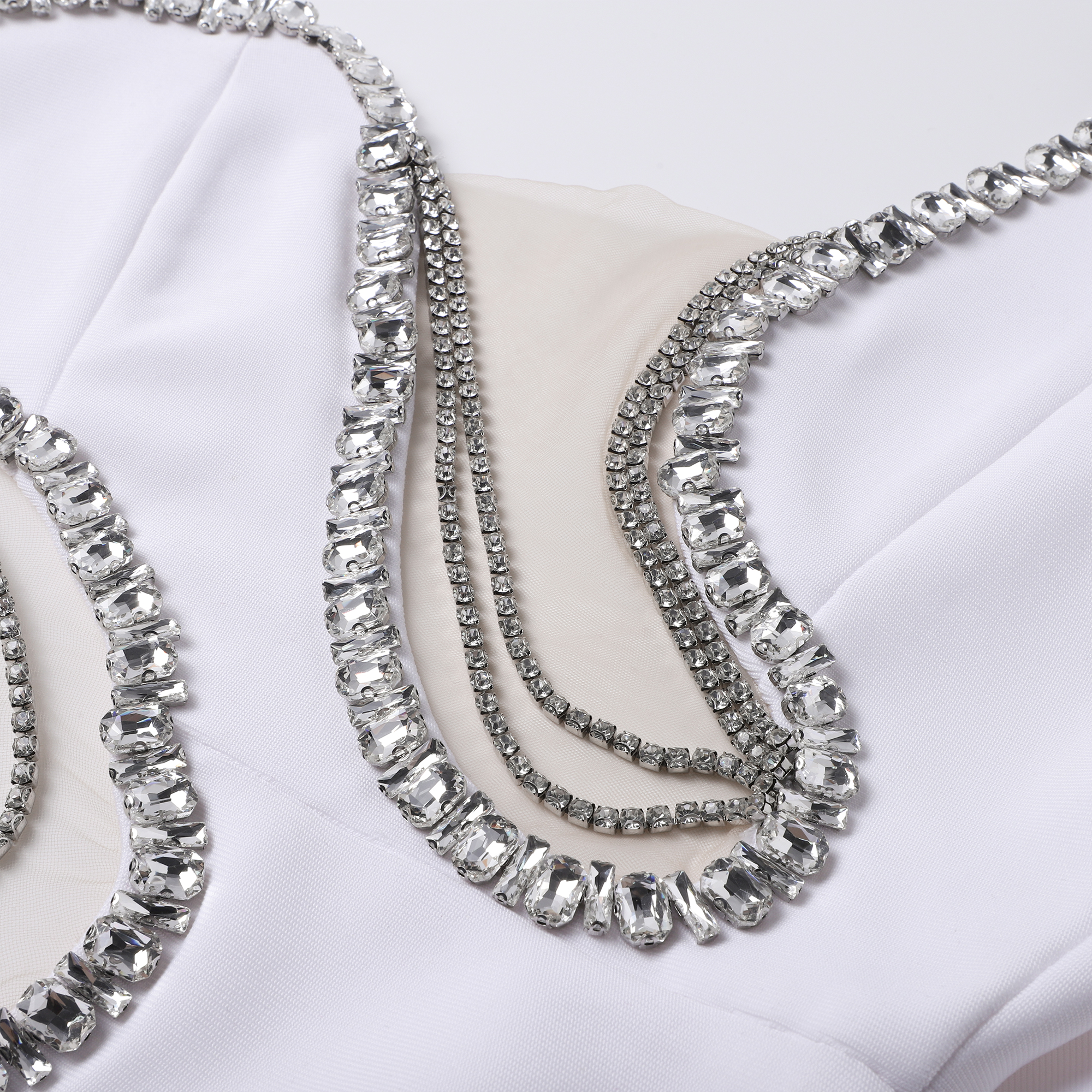 8ede3bd986582bfe2bf7de68bf0a8b83.jpg Fashionslee Women Ena White Diamond Bandage Maxi Dress