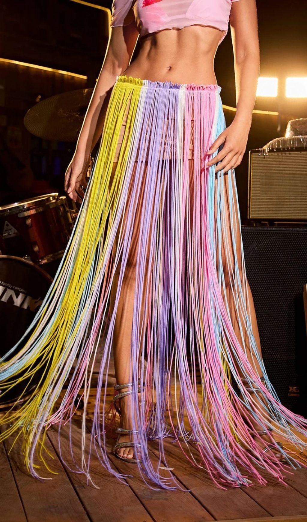 8f0a0cb208790d7fdec311a9e872bb4a.jpg Fashionslee Women Cissy Rainbow Fringe Skirt