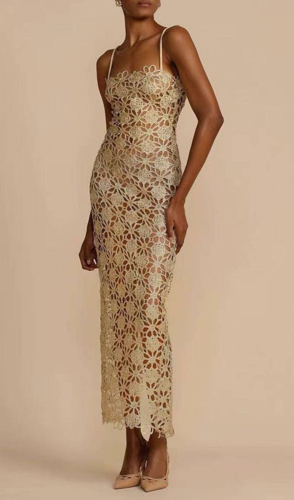 Fashionslee Women Kakalina Strappy Hollow Out Maxi Dress