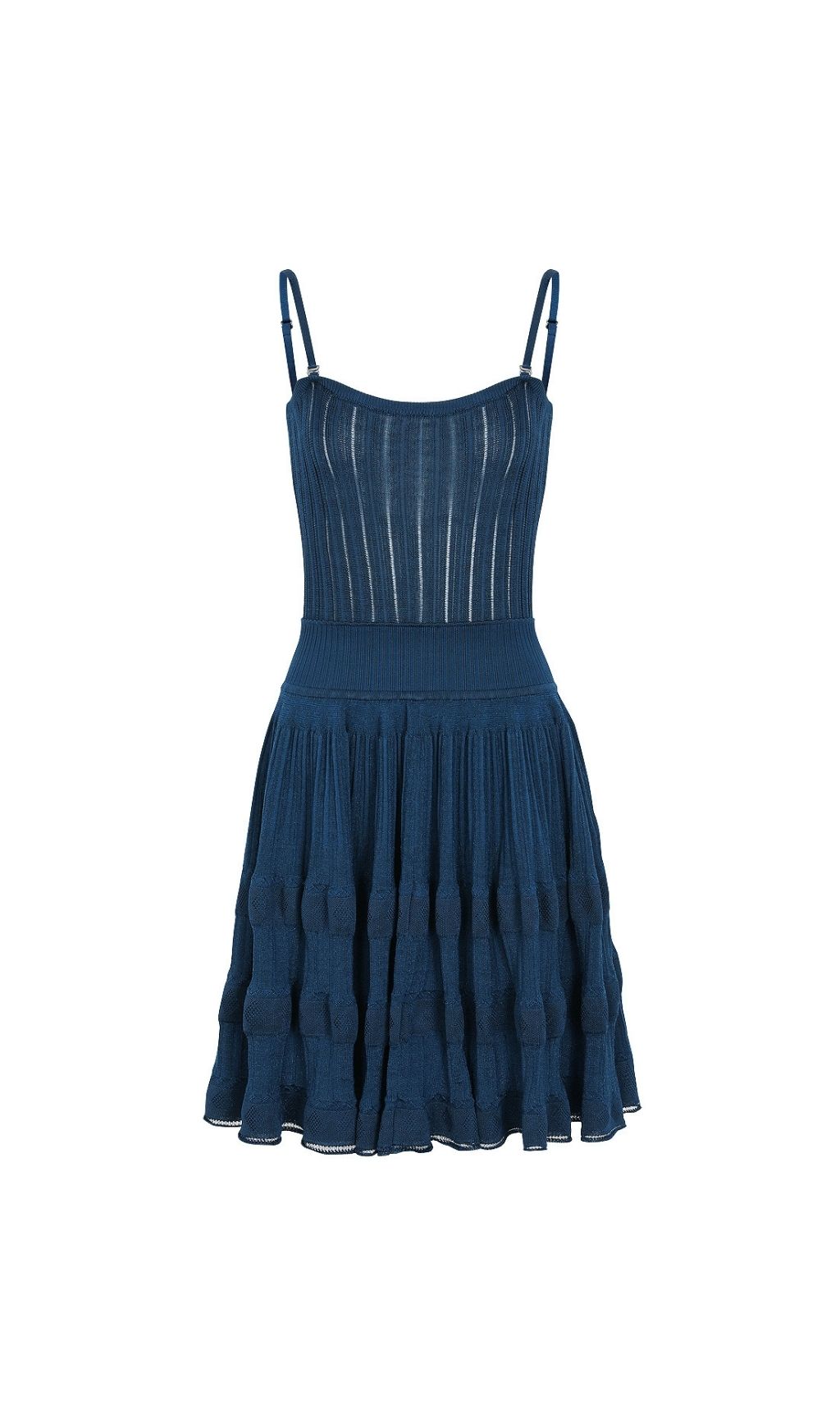 Fashionslee Women Kirkley Royalblue Strappy Knit Mini Dress