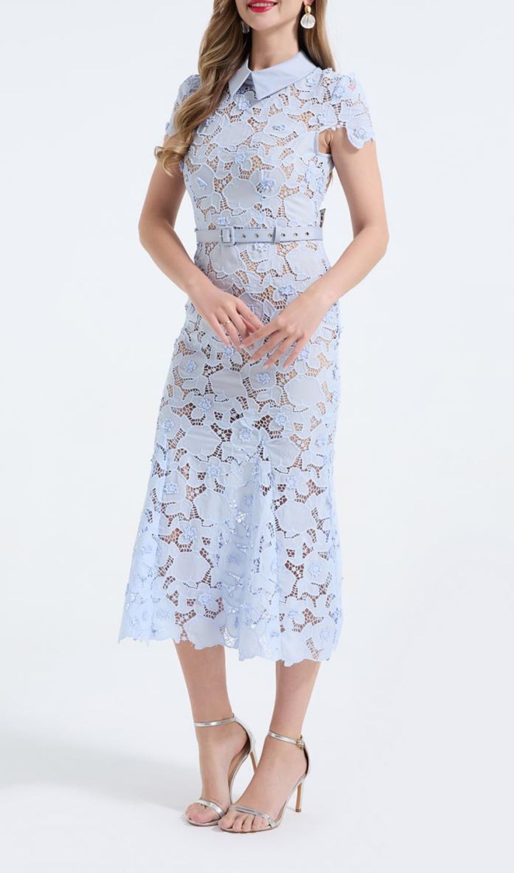 8fe8791f0b9fc725ea48e9a7c57c34f1.jpg Fashionslee Women Kennita Blue Lace Midi Dress