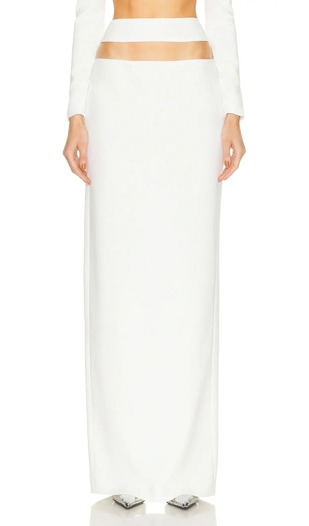 Fashionslee Women White Two Pieces Bandage Set
