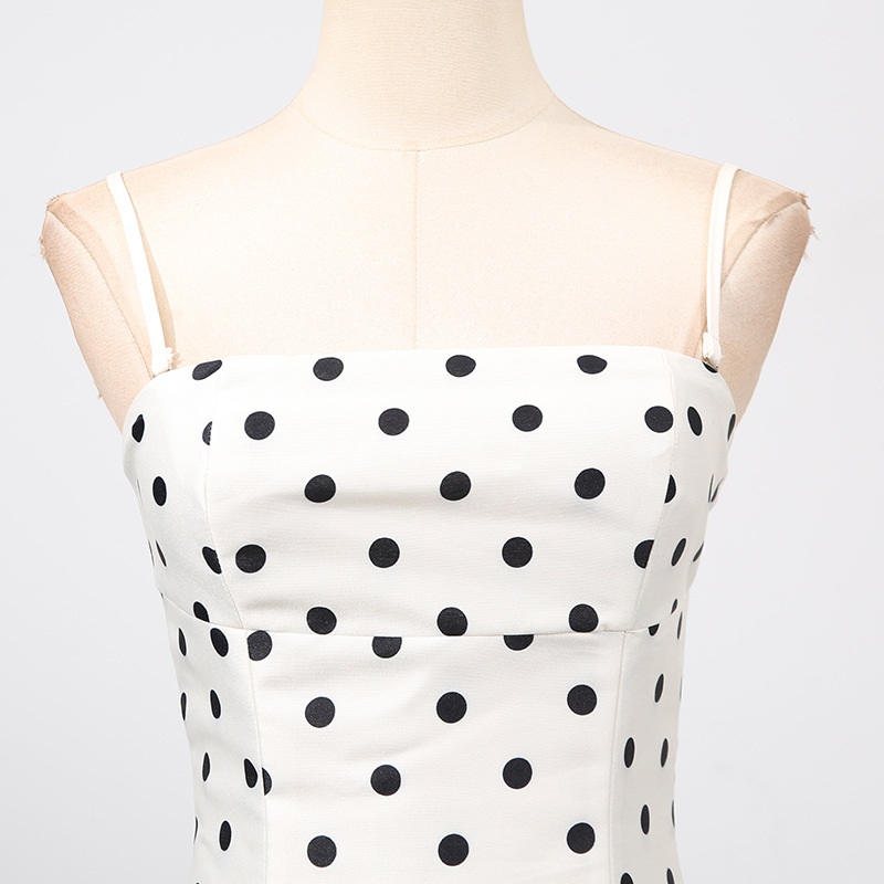 Fashionslee Women Floriane Strappy Dot Midi Dress