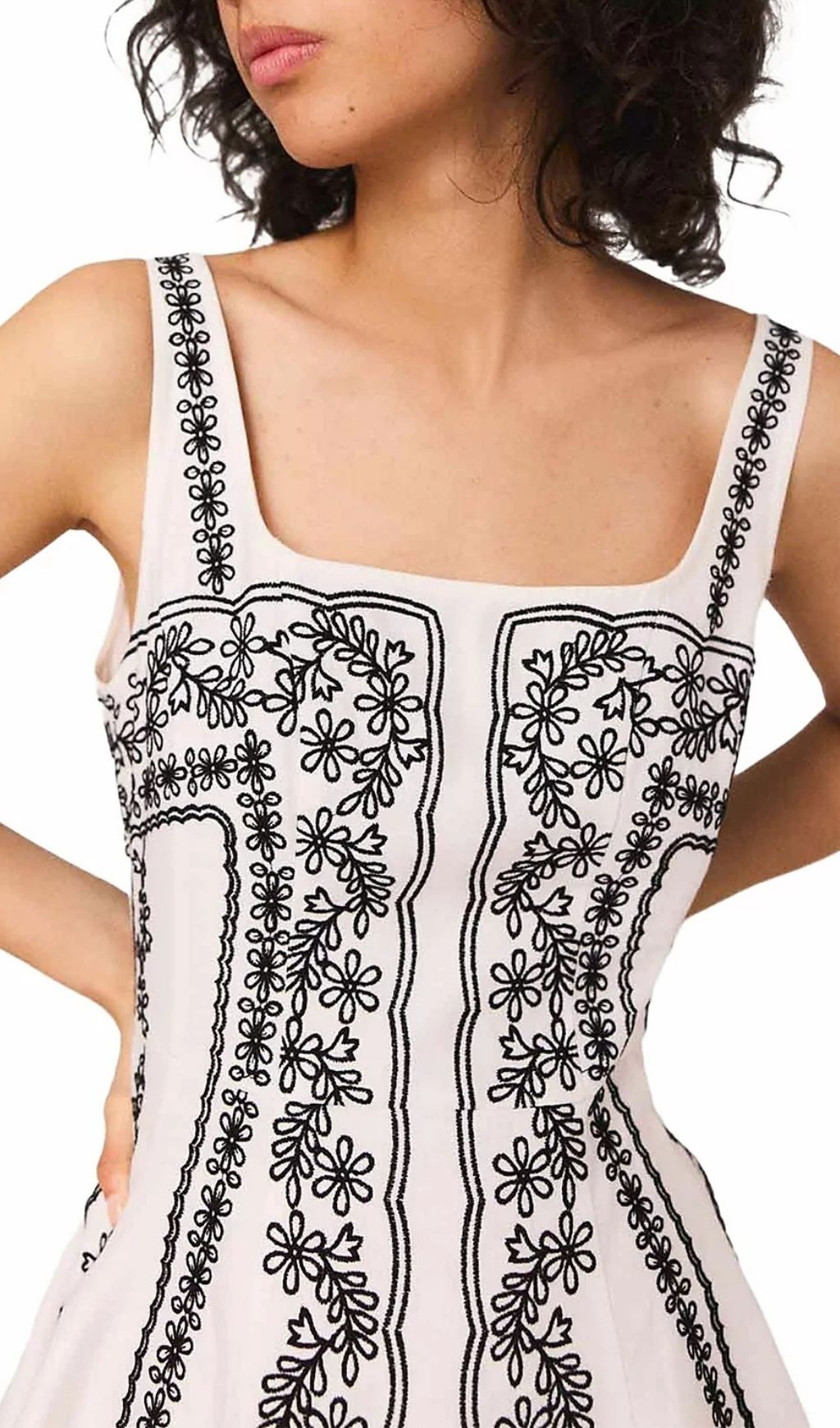 Fashionslee Women Short Embroidered Dress