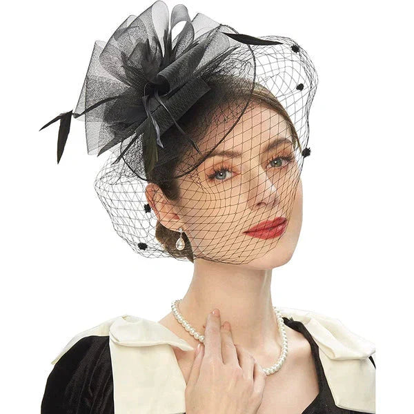 90391dc1c882c06718e47e7a210a4392.jpeg Fashionslee Women Cocktail Hats Mesh Hats With Veil