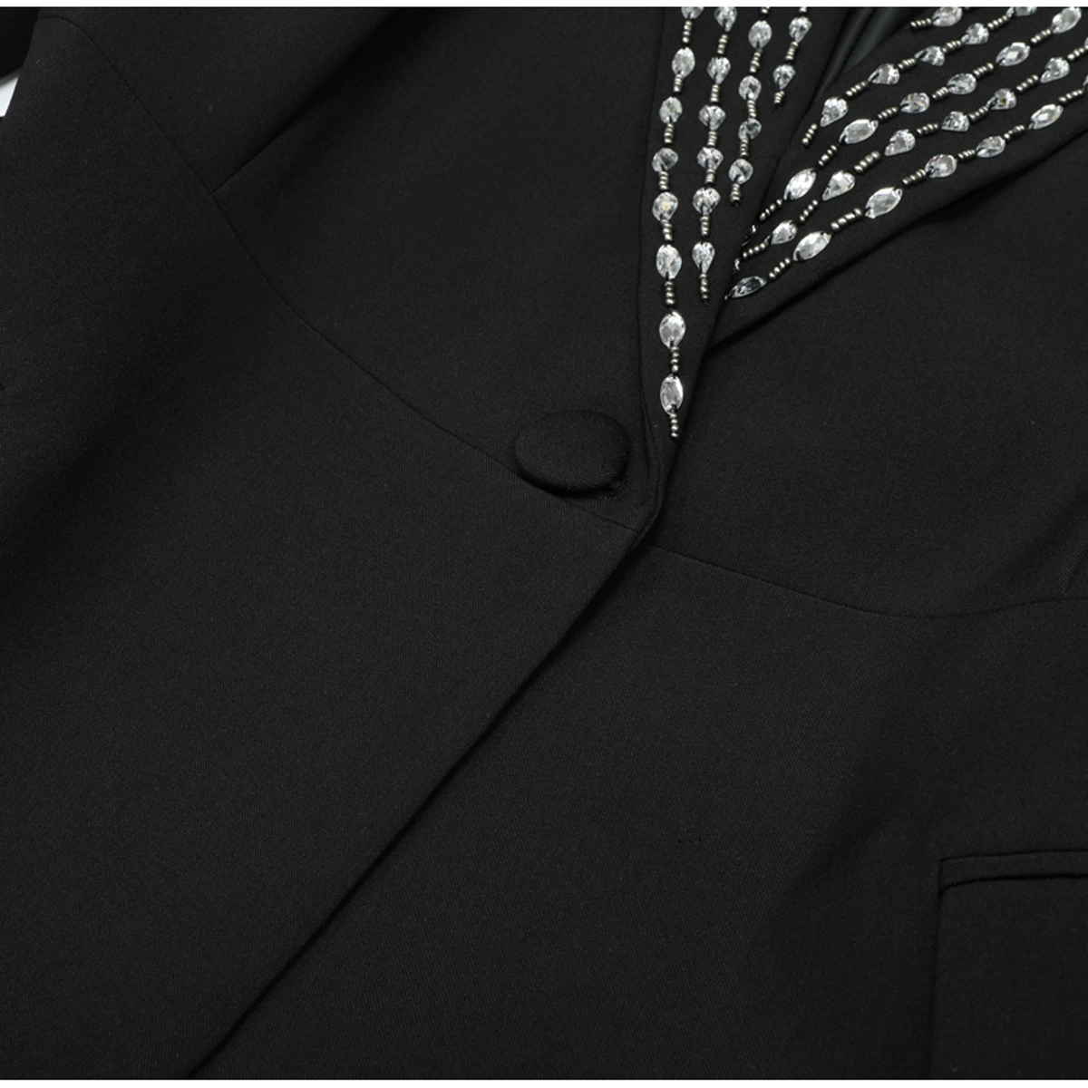 VINTAGE BLACK DIAMANTE BLAZER - OWNCI VINTAGE BLACK DIAMANTE BLAZER - OWNCI