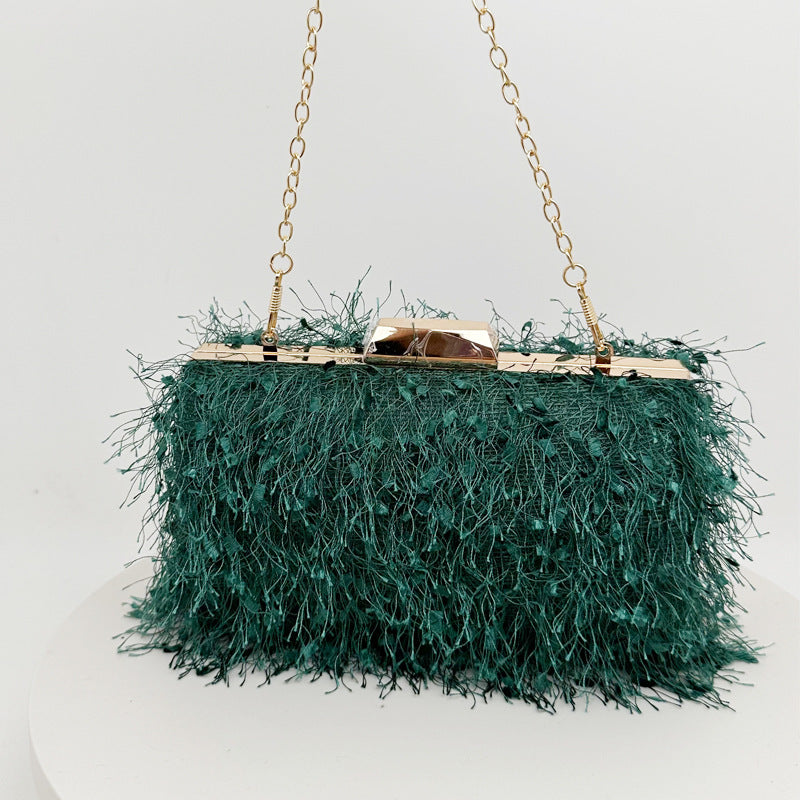Fashionslee Women Andromeda Square Tassel Clutch