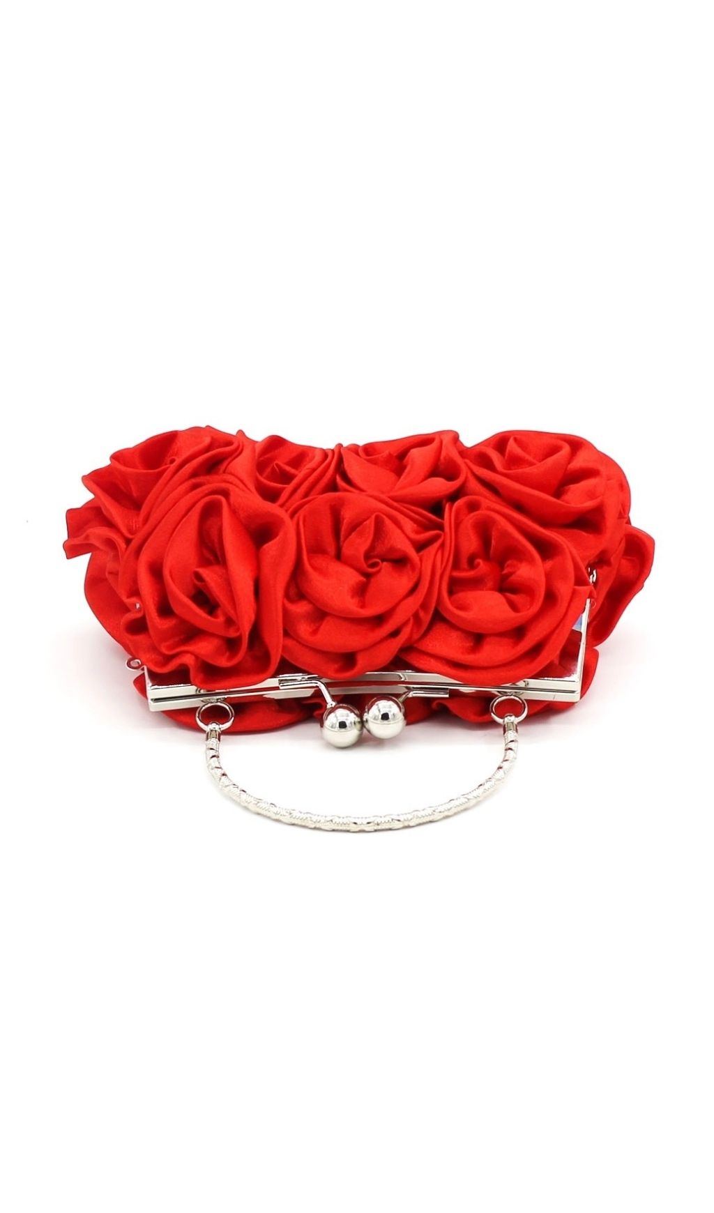 Fashionslee Women Adahy Flower Satin Bag In Red