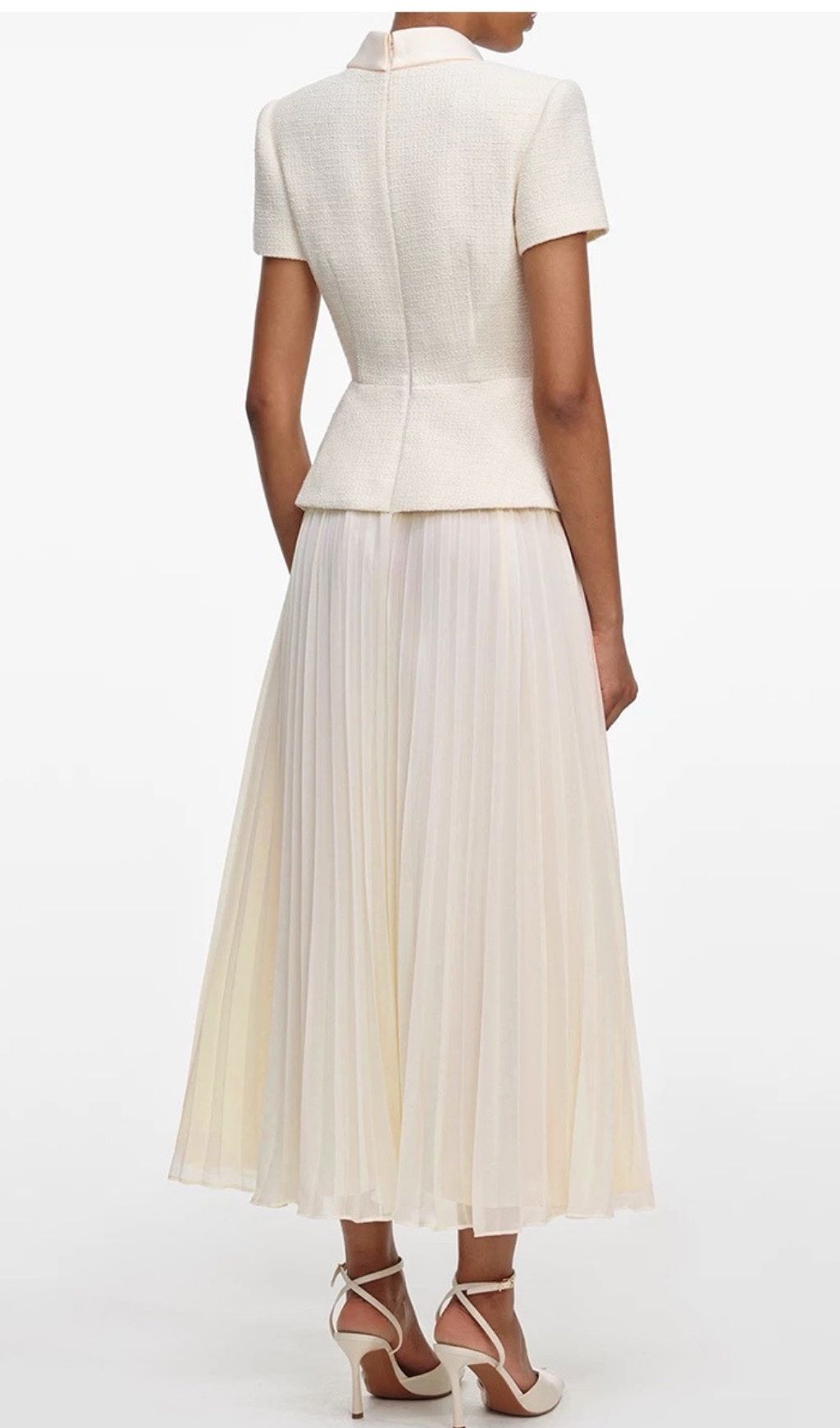 Fashionslee Women Keili Apricot Pleated Two-Piece Set