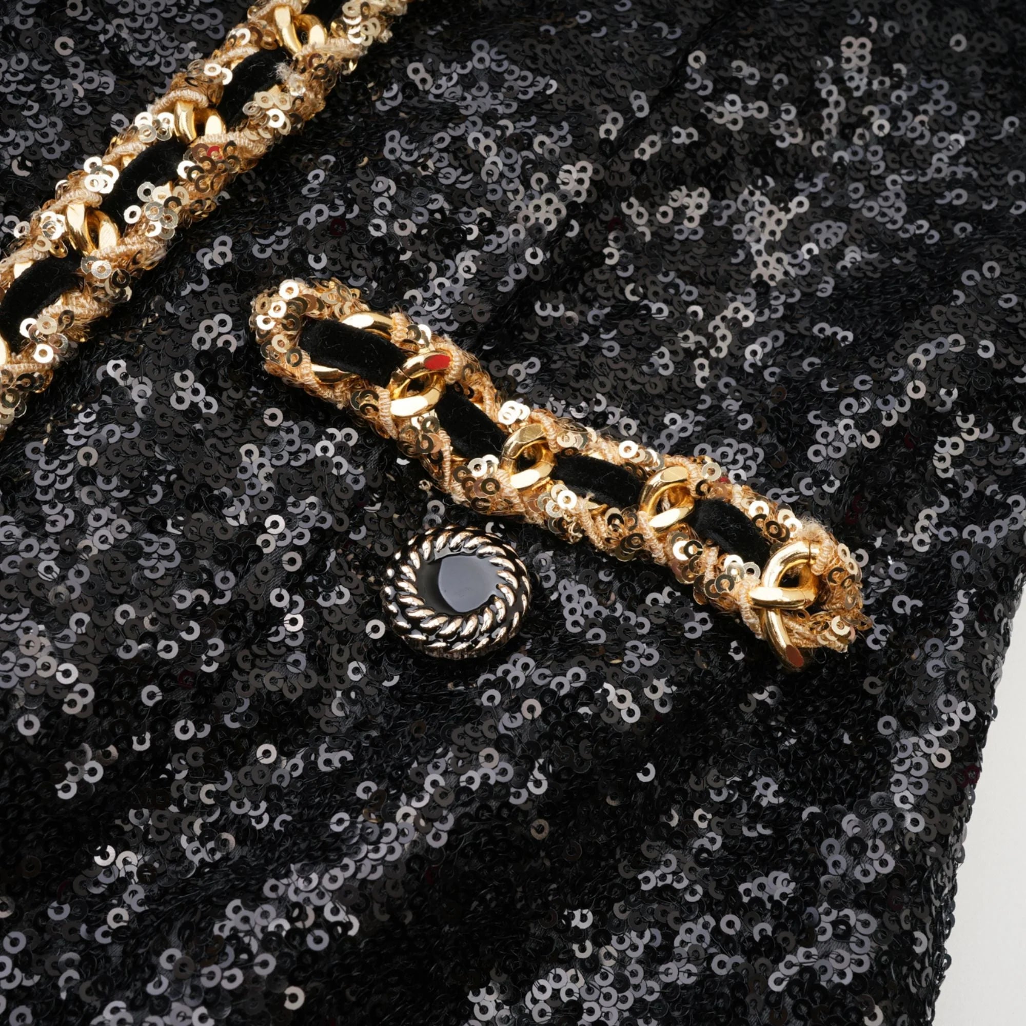 Fashionslee Women Alla Sequin Chain Mini Dress