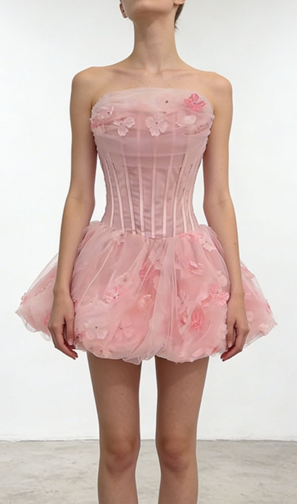 STRAPLESS CORSET FLOWER MINI DRESS – VIRAL AESTHETIC - OWNCI STRAPLESS CORSET FLOWER MINI DRESS – VIRAL AESTHETIC - OWNCI