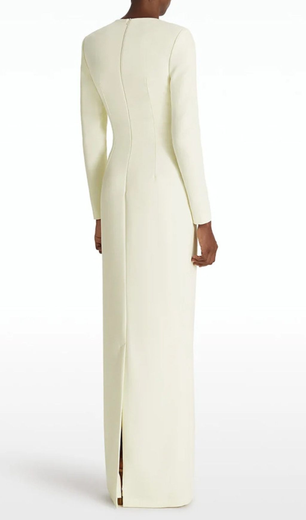 Fashionslee Women Eusebia Ivory Beaded Long Sleeve Maxi Dress