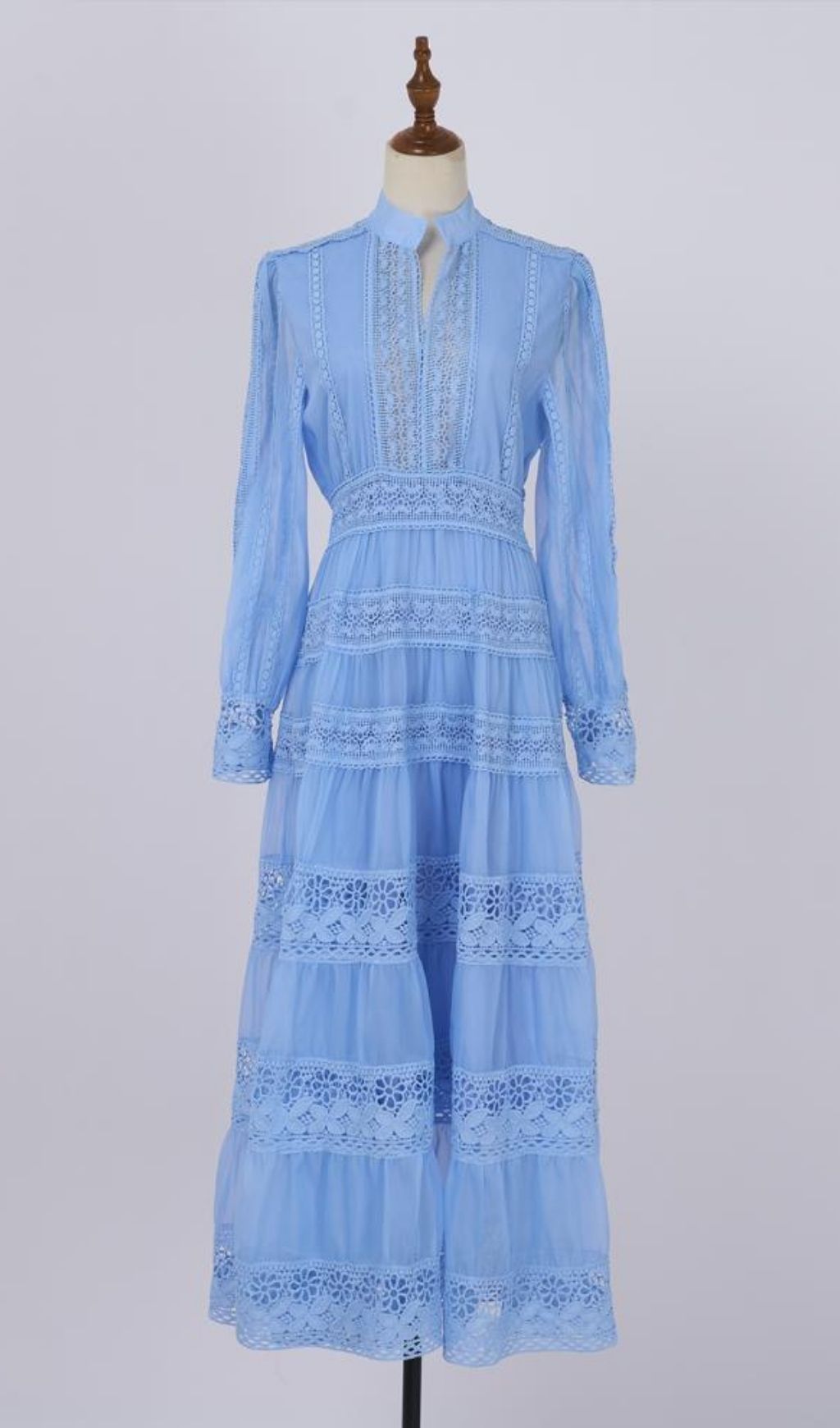 92551f77df3547d21fc84201e503bfcc.jpg Fashionslee Women Kamaria Blue Long Sleeve Maxi Dress