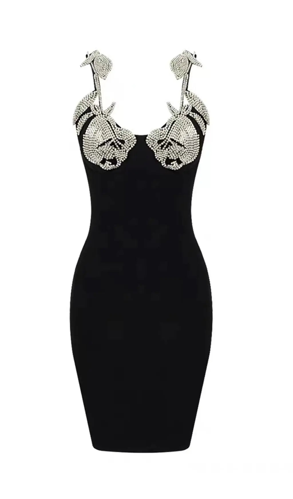 CRYSTALLISED VIRAL BANDAGE MINI DRESS - OWNCI CRYSTALLISED VIRAL BANDAGE MINI DRESS - OWNCI