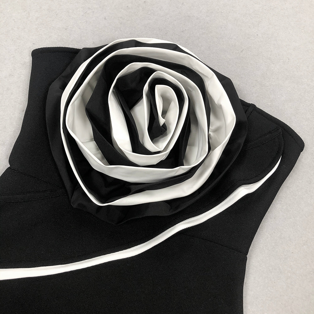 92b60eb128fbff6d365913d0caa7f439.jpeg Fashionslee Women Barra Black Flower Maxi Bandage Dress