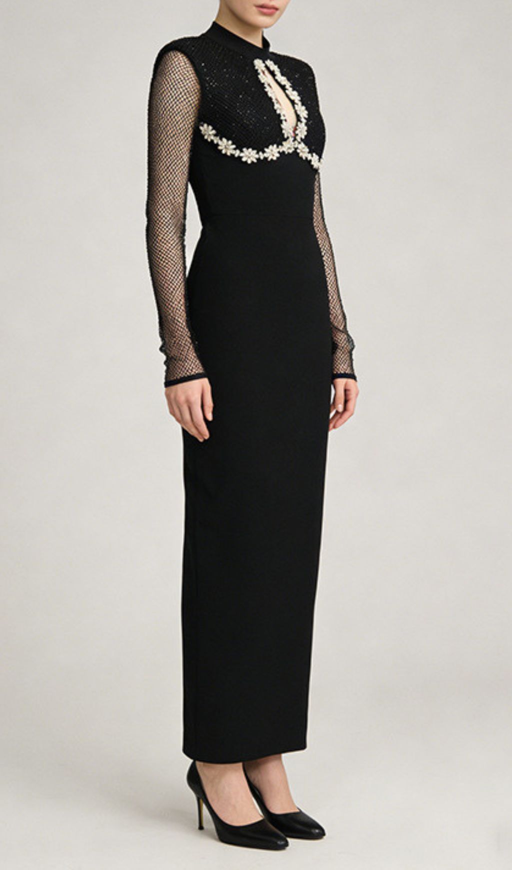 Fashionslee Women Jaliyah Black Long Sleeve Maxi Dress