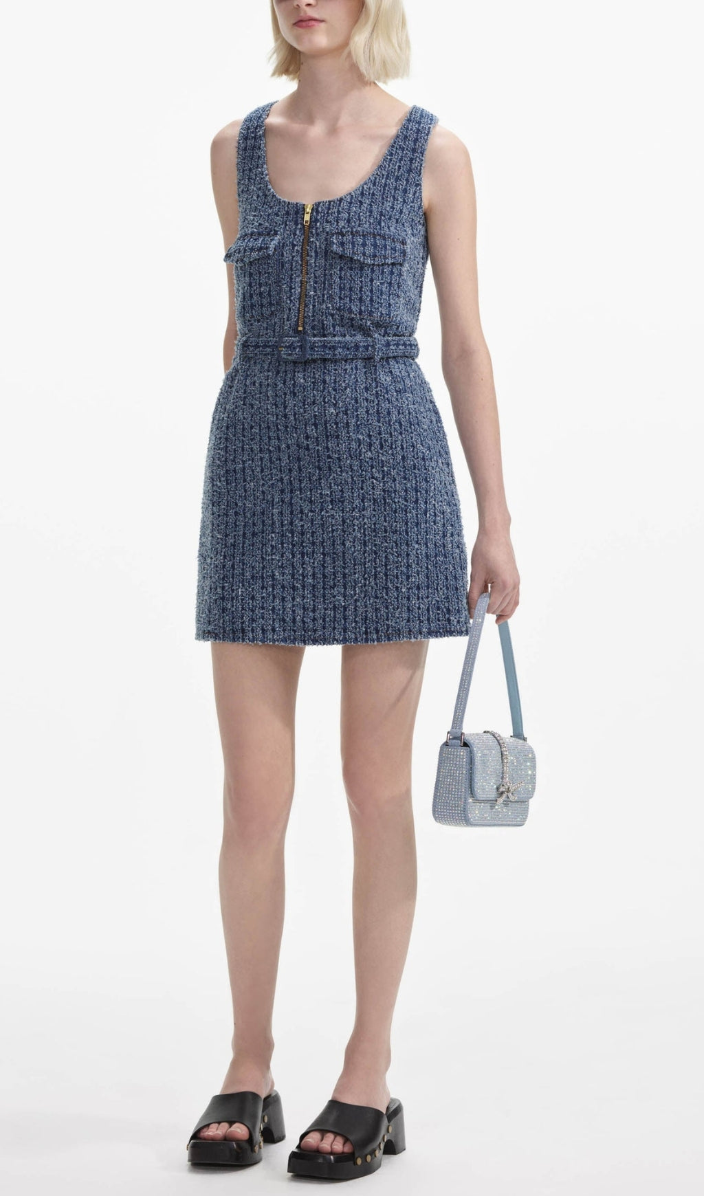 933794a1e26ed8c28184c8243a9fd8fa.jpeg Fashionslee Women Beckett Textured Denim Mini Dress