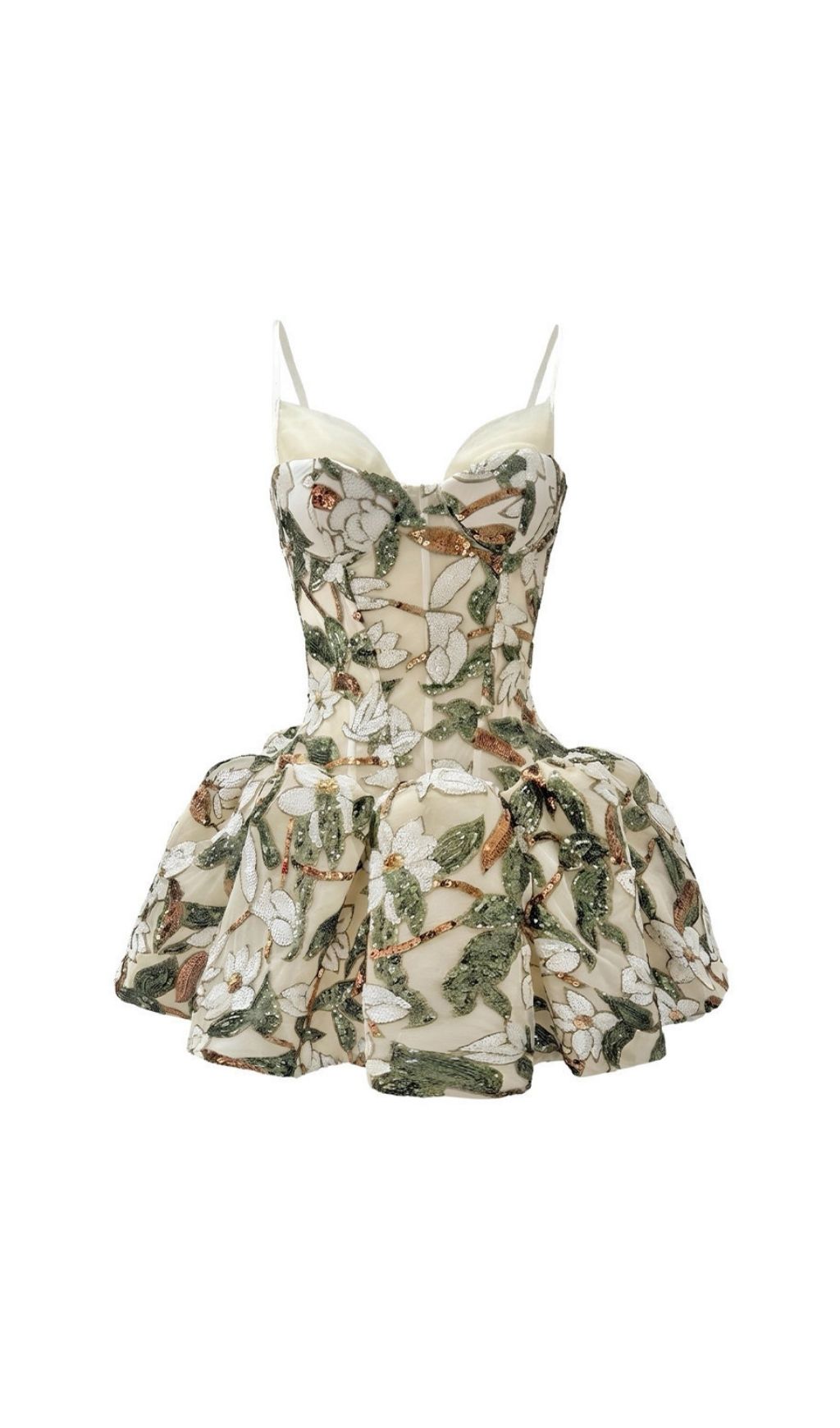 93416d53825c5a8425292d4be85d2b01.jpg Fashionslee Women Klea Leaf Sequin Embroidery Mini Dress