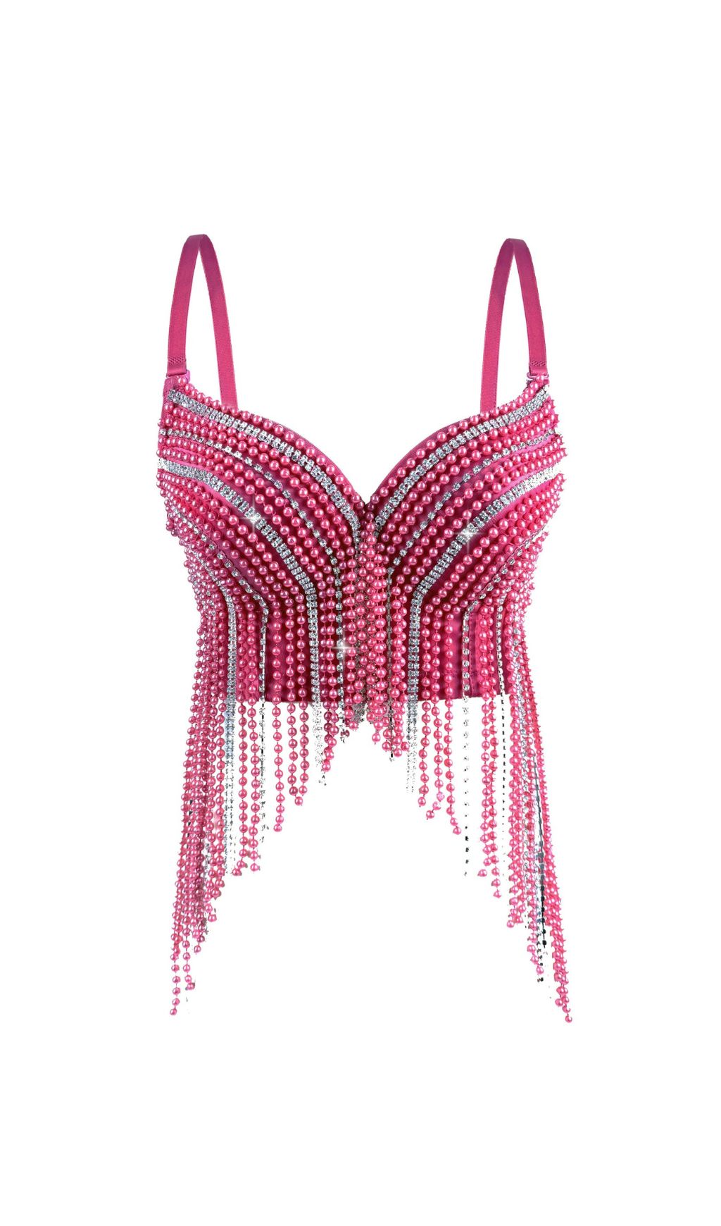 Fashionslee Women Gencho Diamante Beaded Top