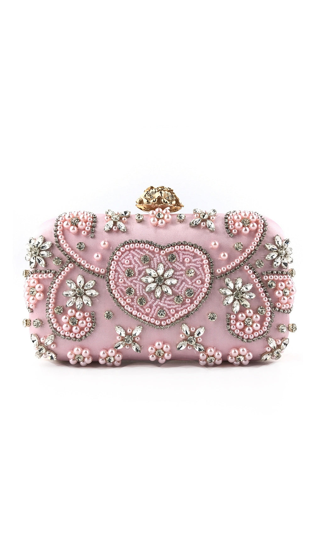 Fashionslee Women Anaya Beaded Diamonds Clutch