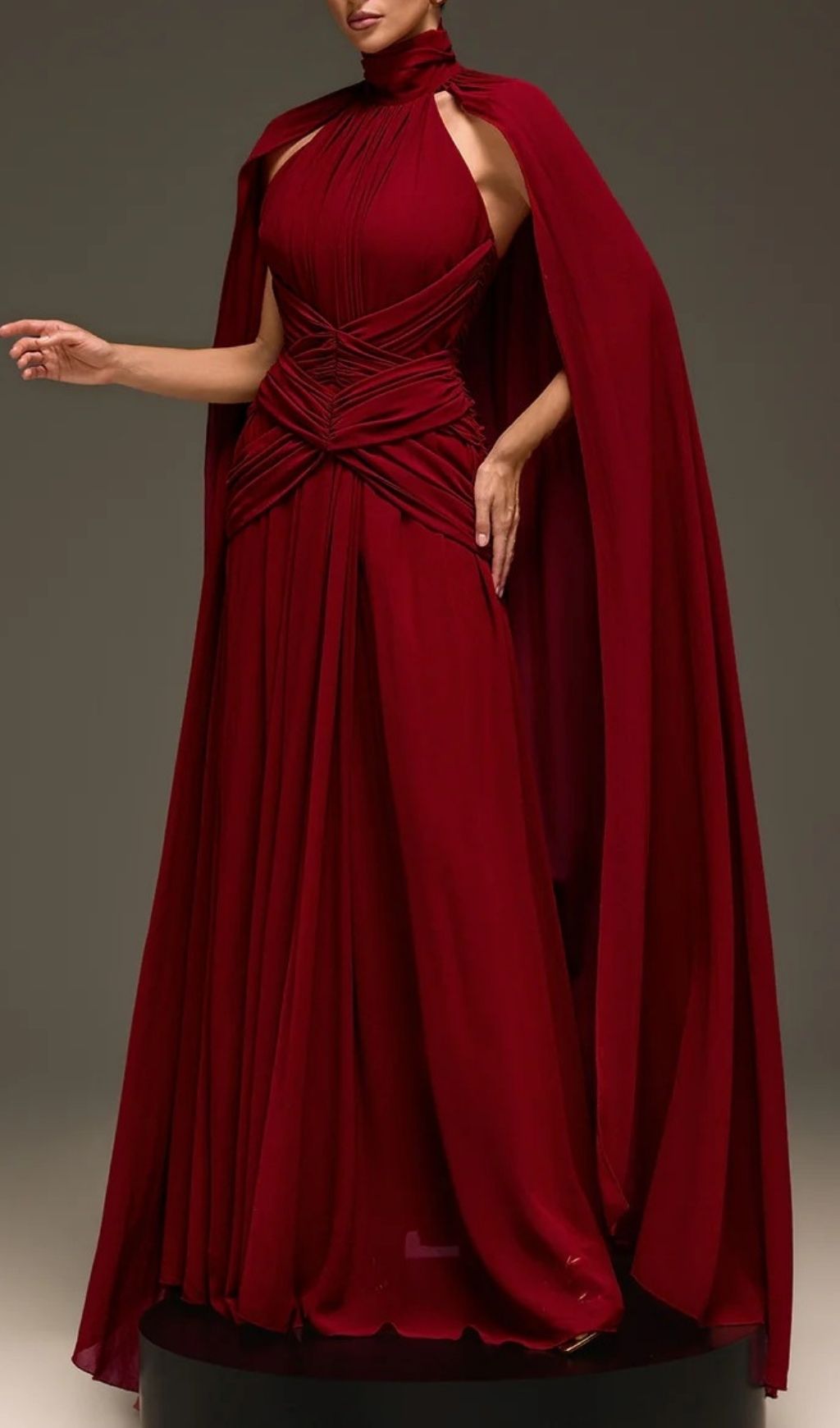 VINTAGE CAPE SLEEVE MAXI DRESS – TRENDING AESTHETIC - OWNCI