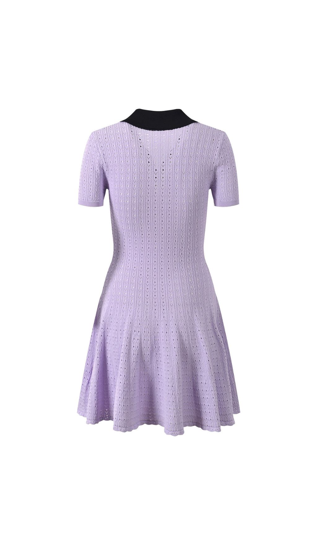 93d8e4e404a301b97c27de44096d093f.jpg Fashionslee Women Lilac Pointelle Knit Mini Dress