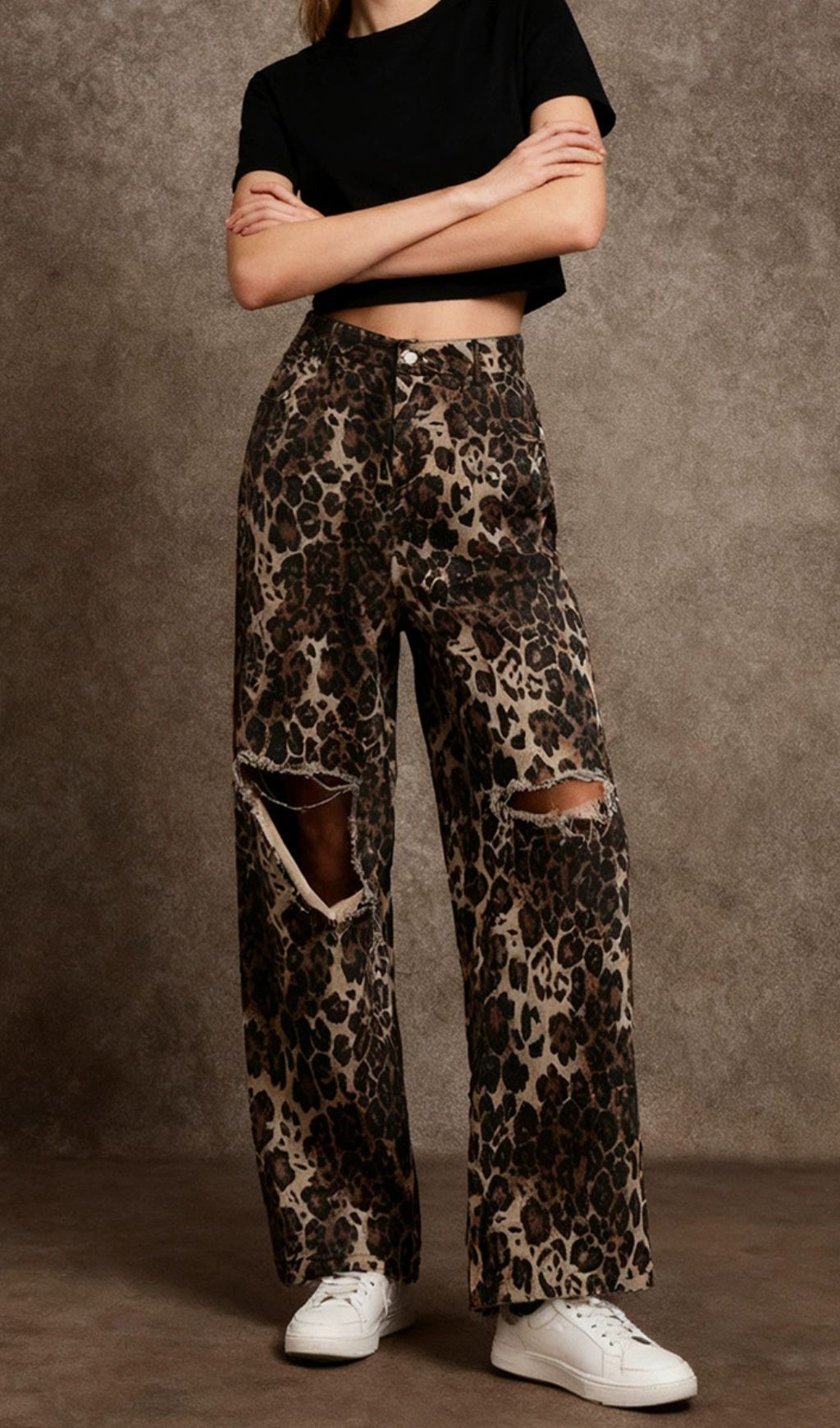 93d91c0f142456349e1c908b0e7507c9.jpg Fashionslee Women Jada Leopard Denim Pants