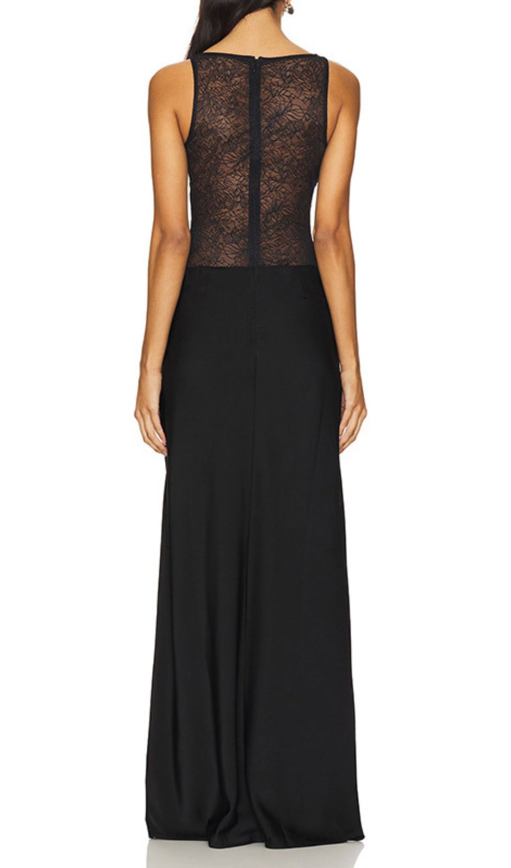 Fashionslee Women Jadine Black Lace Maxi Dress