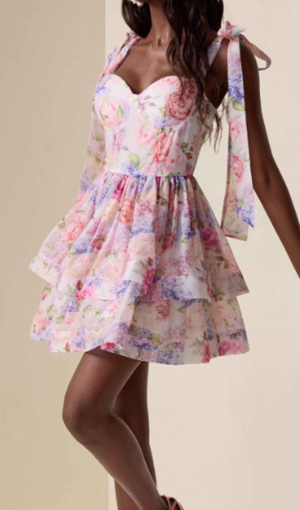 Fashionslee Women Faya Strappy Floral Mini Dress