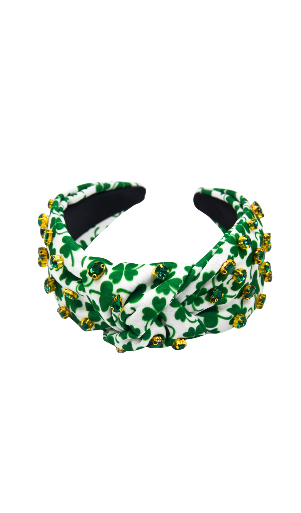 Fashionslee Women White Diamante Clover Headband
